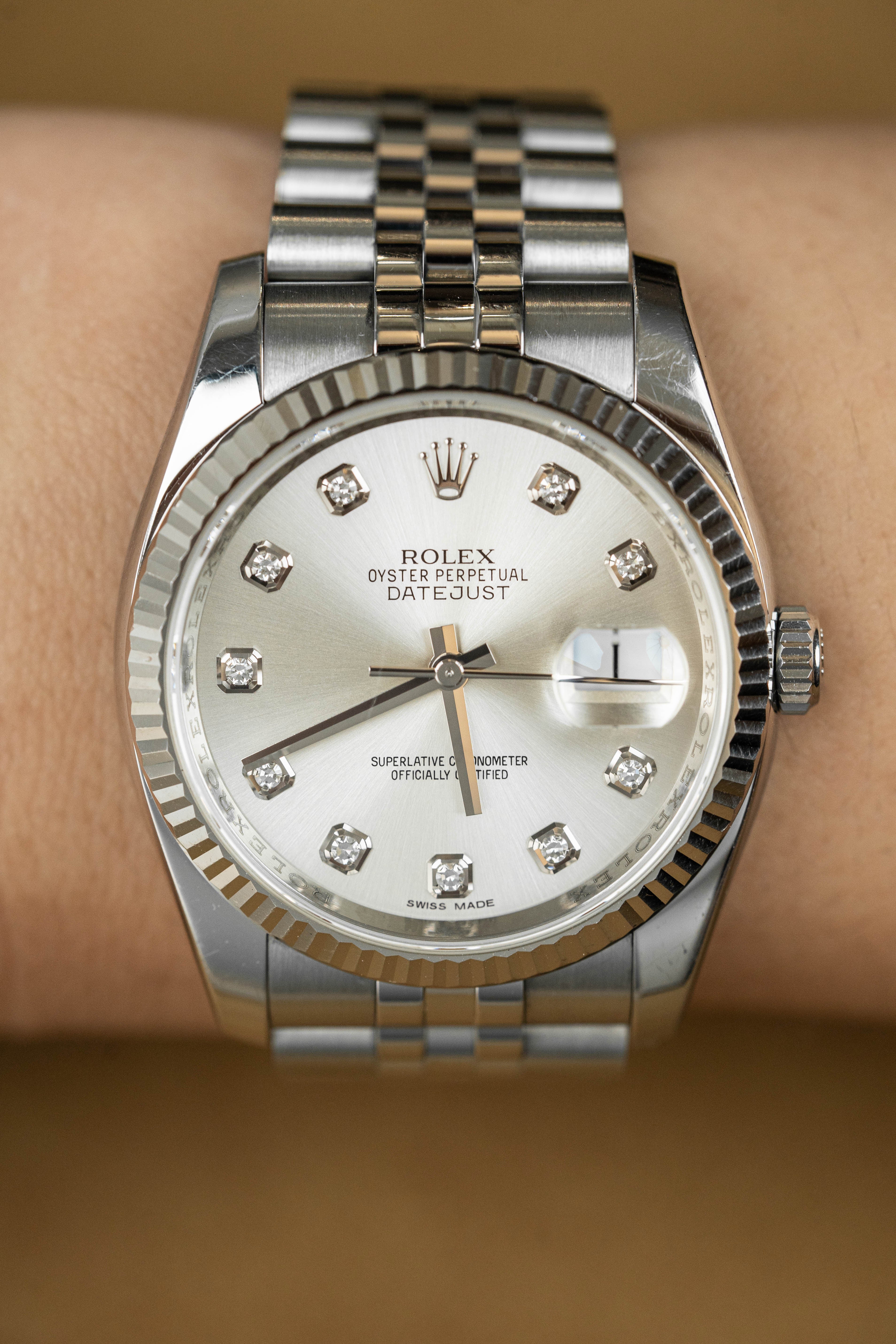 Rolex Datejust 36 116234 Silver Naked