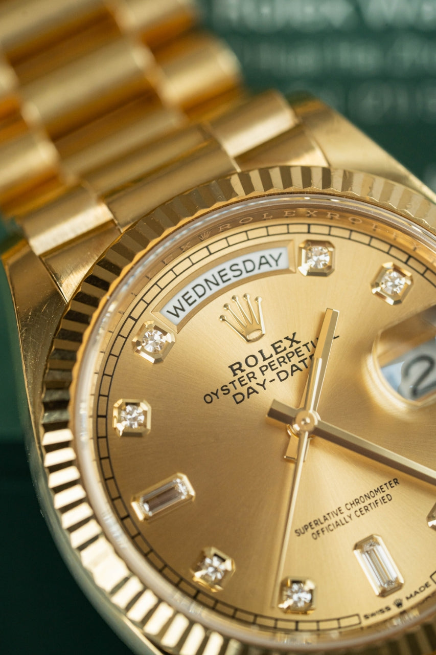 Rolex 128238 champ diamond jubilee full links
