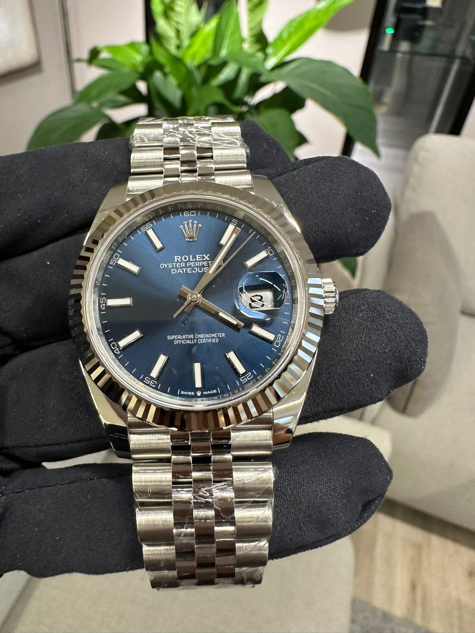 Rolex Datejust 41 126334 Blue Index Jubilee – EW Watches
