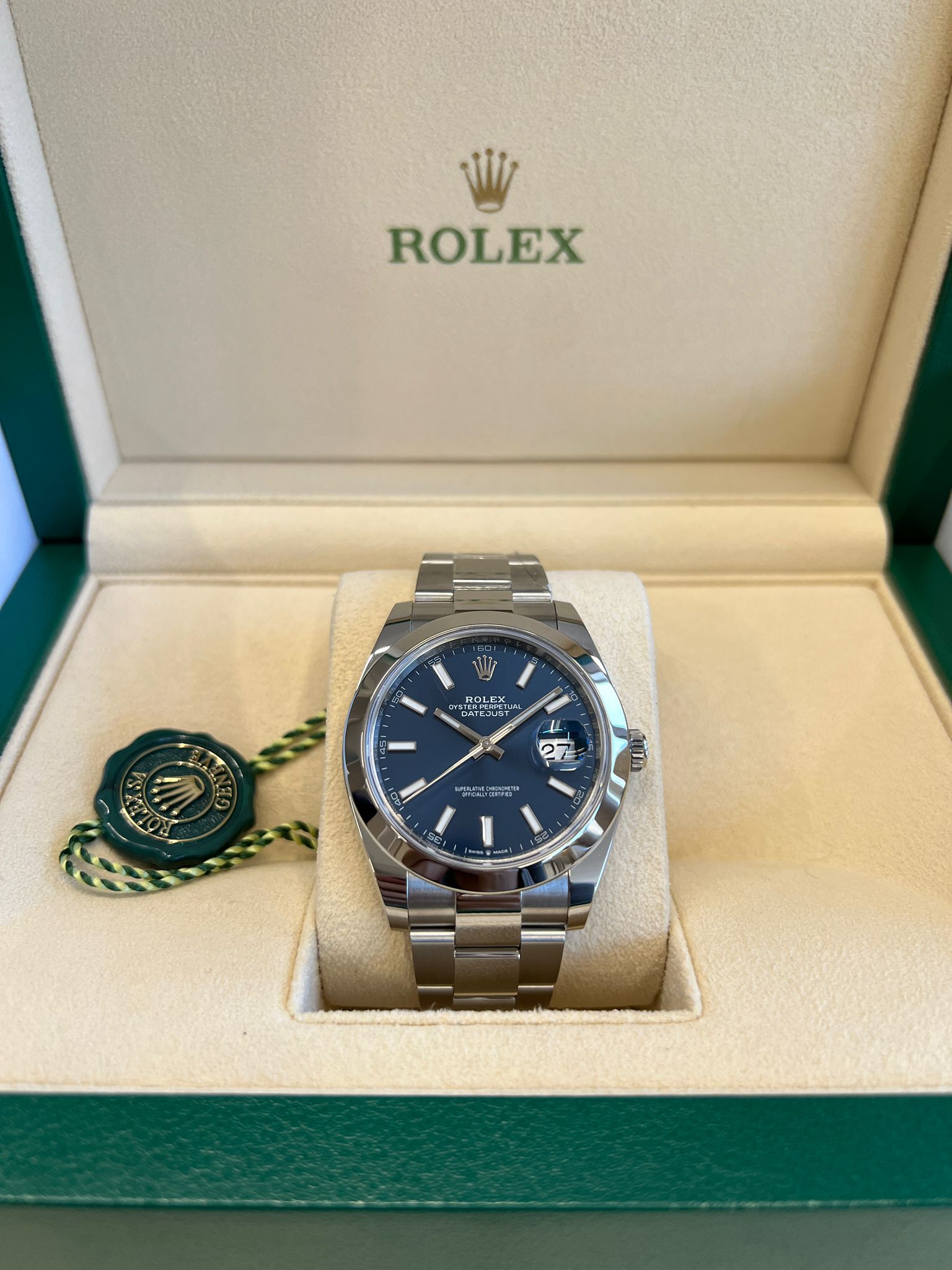 Rolex Datejust 41 126300 Blue Index Oyster 2025 – EW Watches