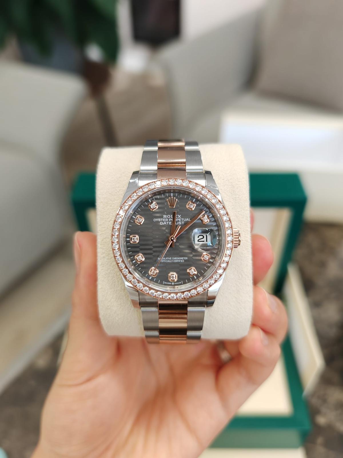 Rolex Datejust 36 126281RBR G Grey Fluted Oyster 2024