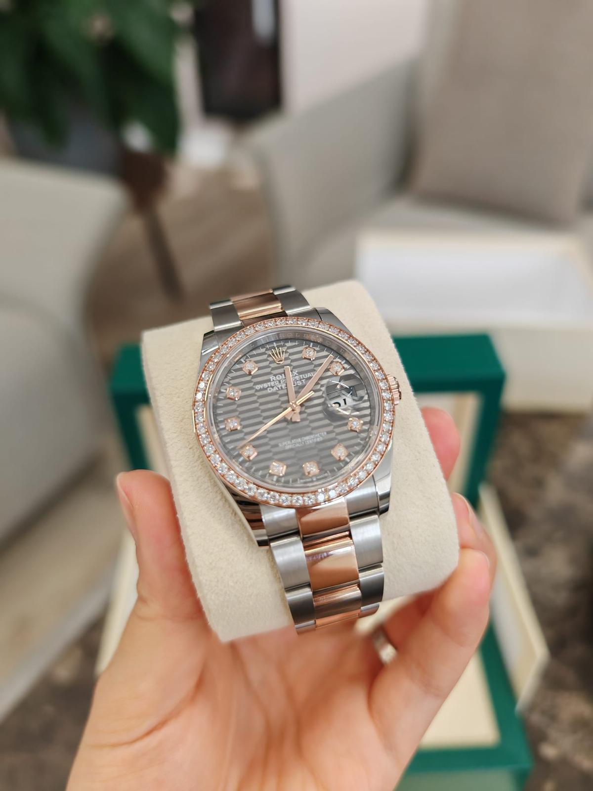 Rolex Datejust 36 126281RBR G Grey Fluted Oyster 2024