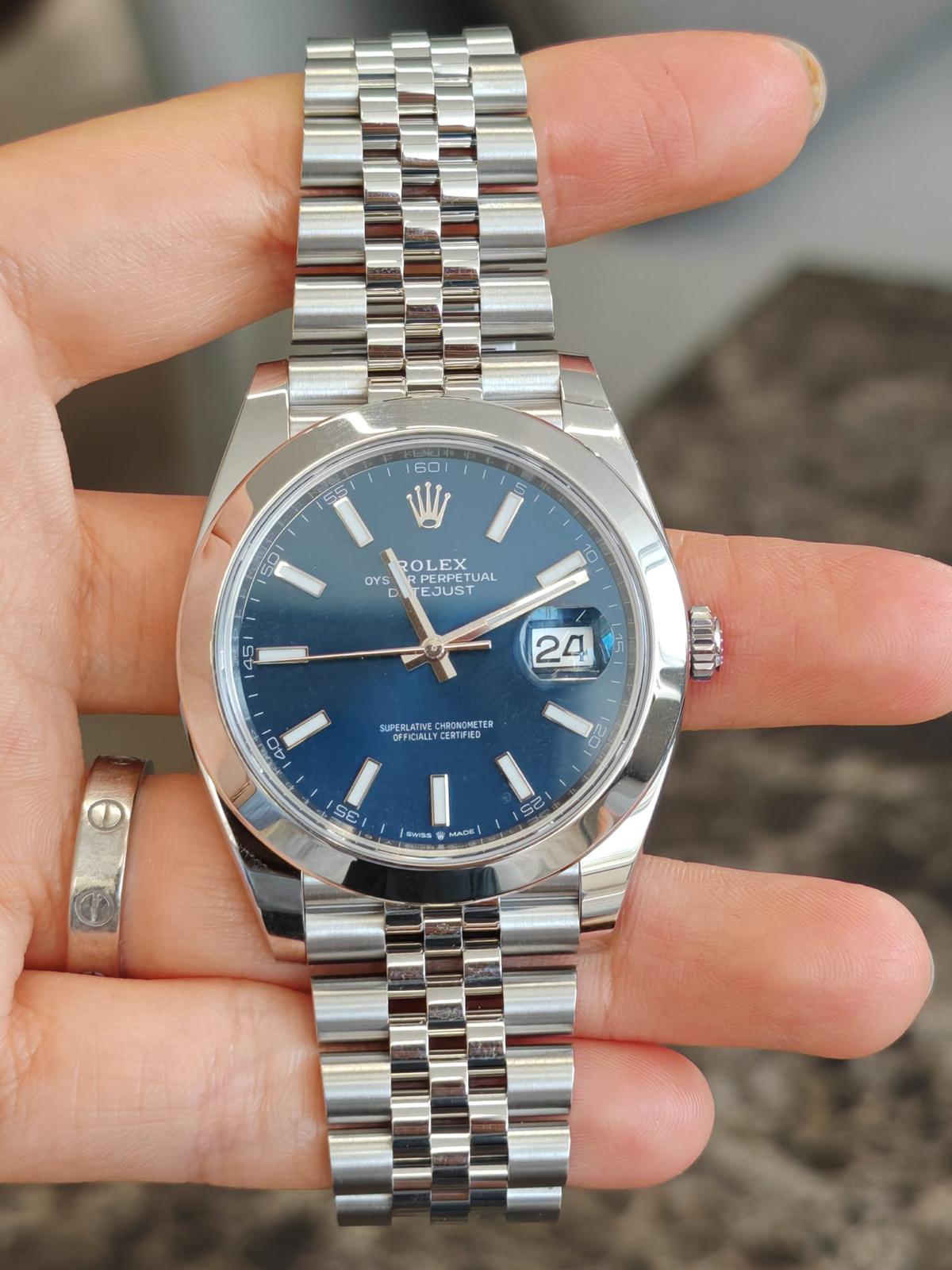 Rolex Datejust 41 126300 Blue Index Jubilee 2025