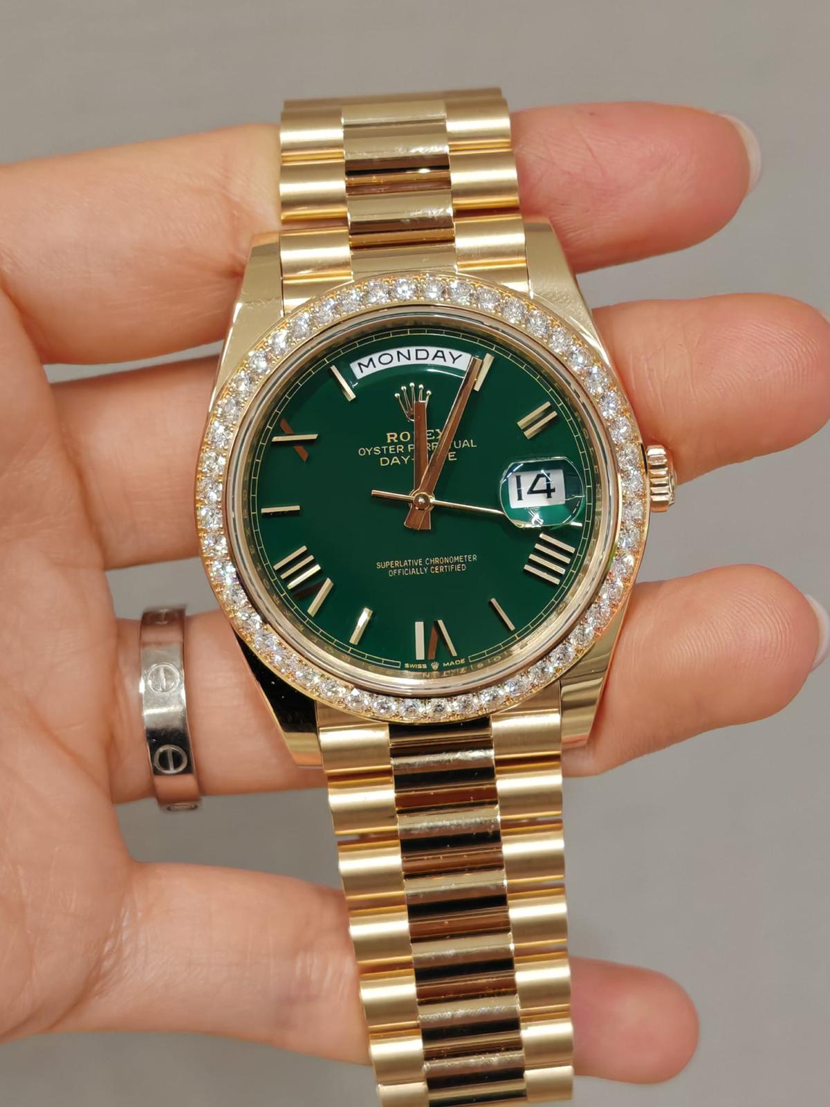 Rolex Day-Date 40 228348RBR GREEN ROMAN