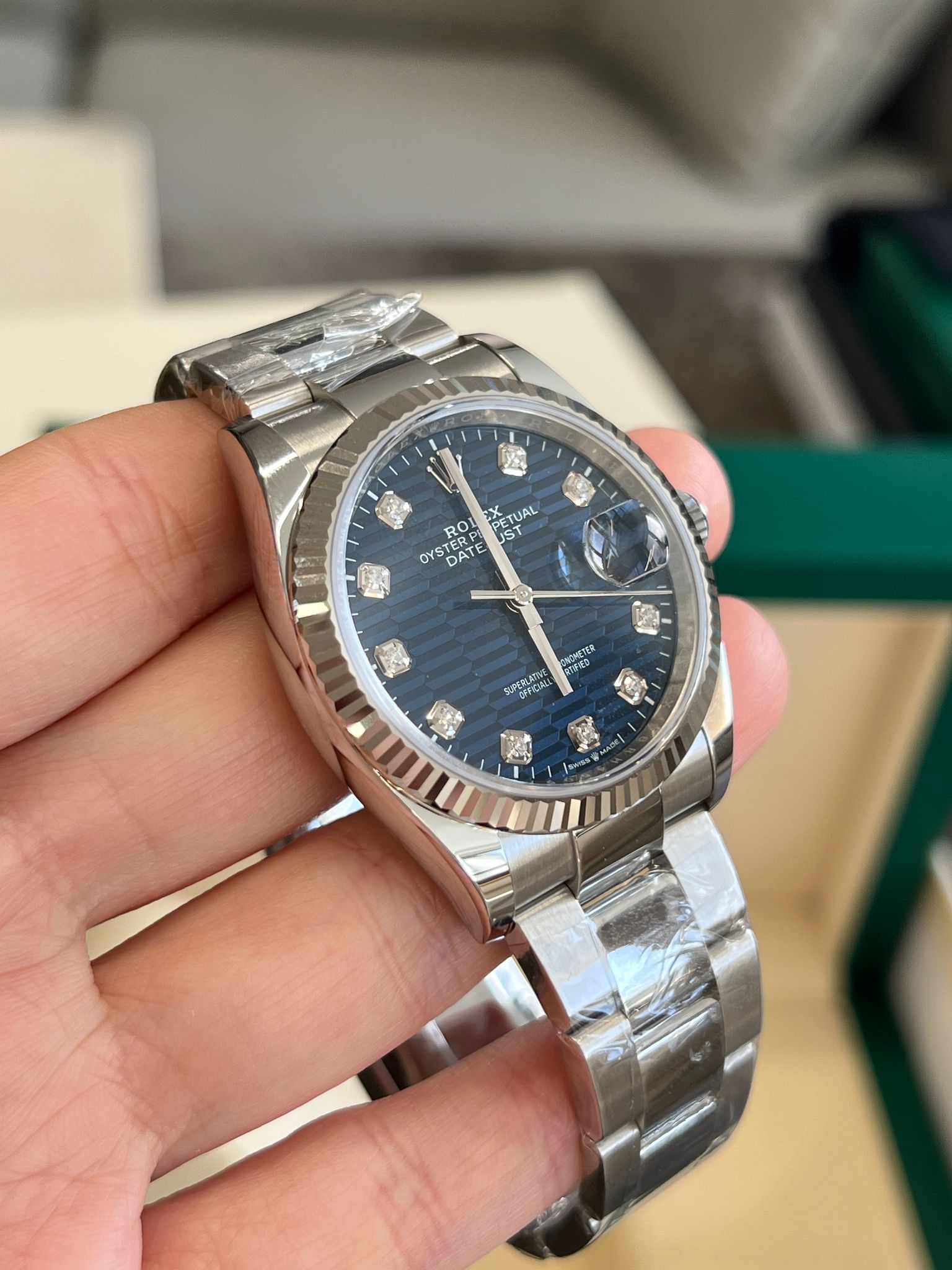 Rolex Datejust 36 126234G Blue Fluted Oyster 2024