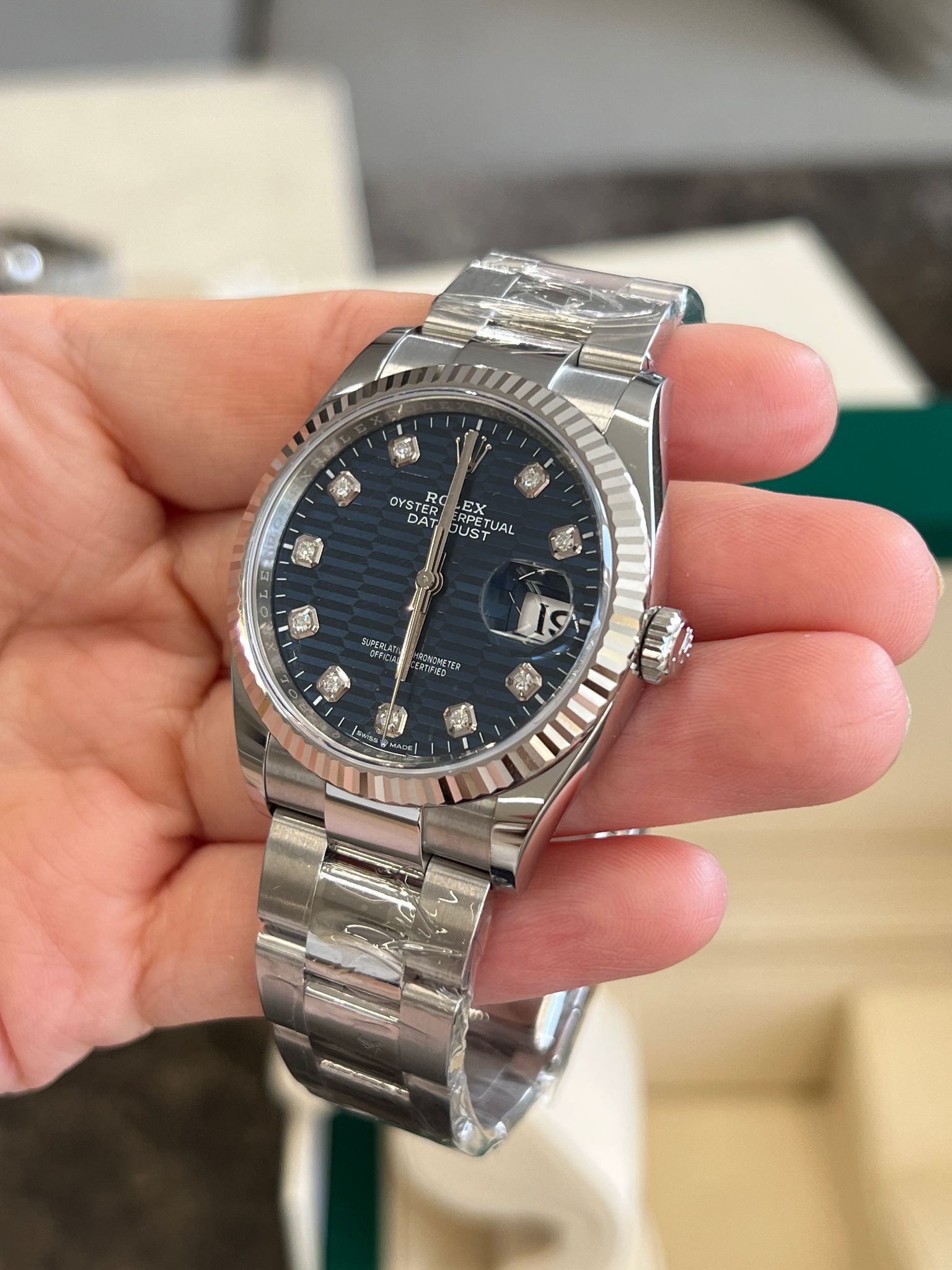 Rolex Datejust 36 126234G Blue Fluted Oyster 2024