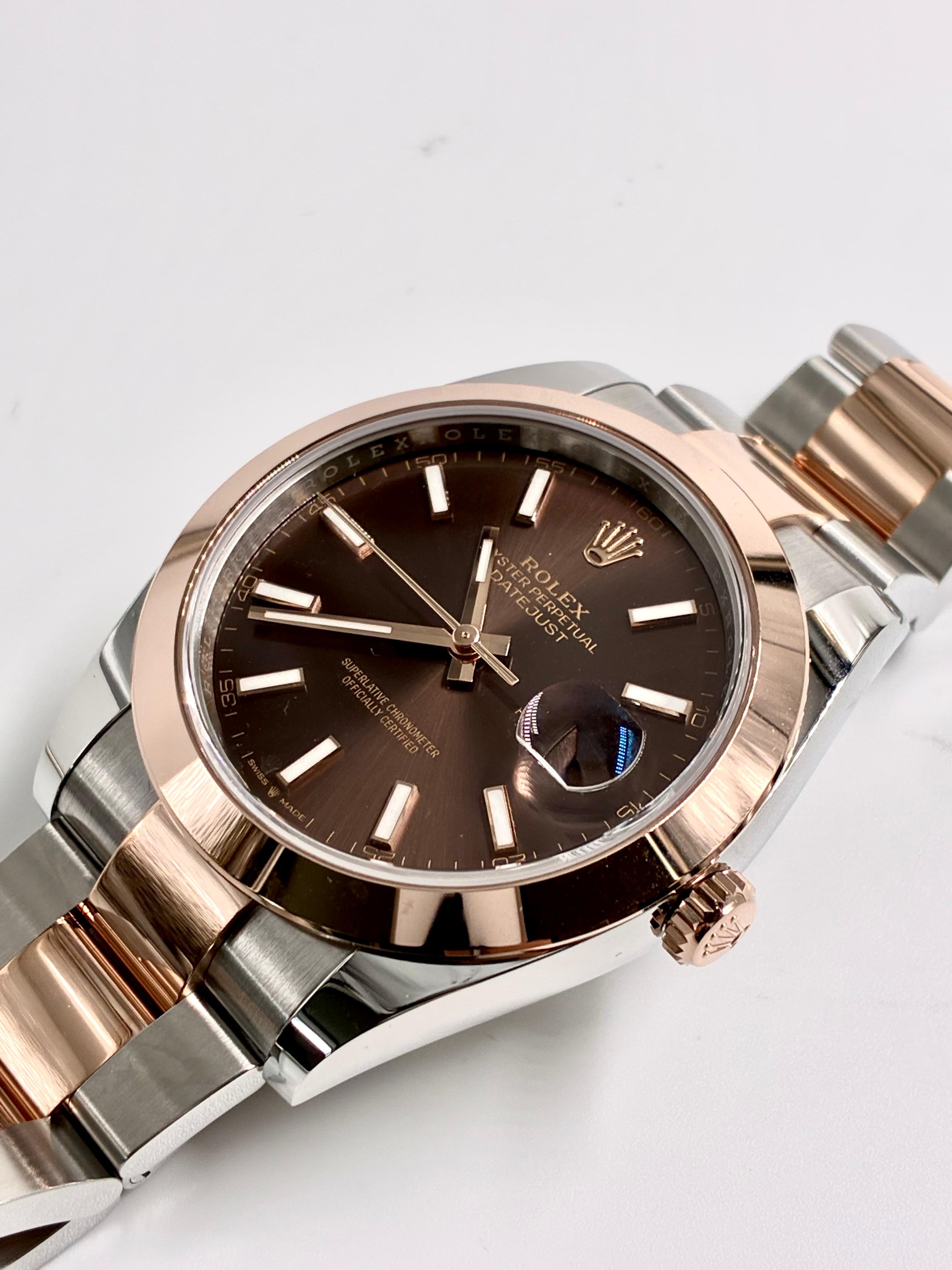Rolex Datejust 41 126301 Chocolate Index Oyster 2025