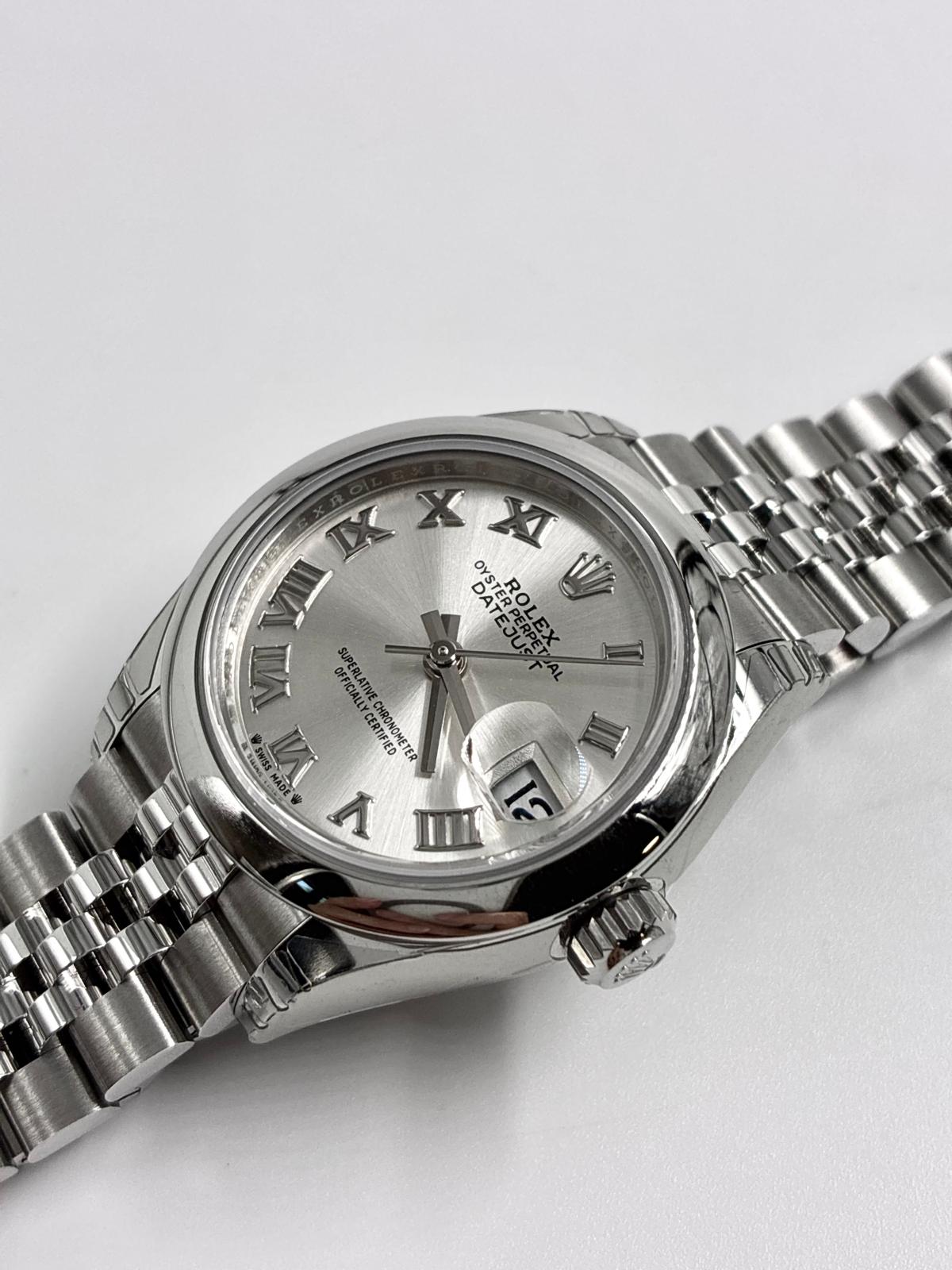 Rolex Lady-Datejust 28 279160 Silver Roman Jubilee