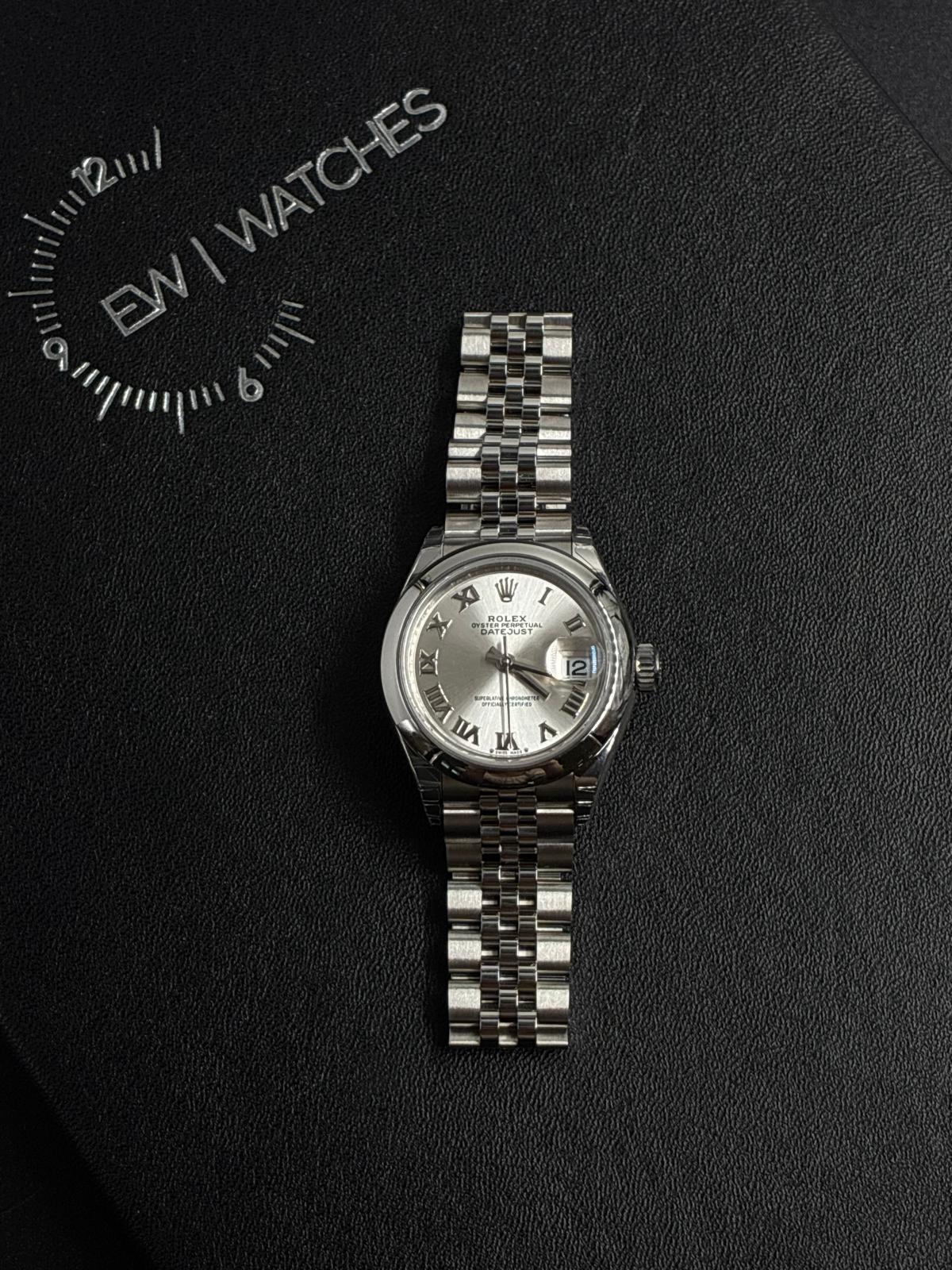 Rolex Lady-Datejust 28 279160 Silver Roman Jubilee