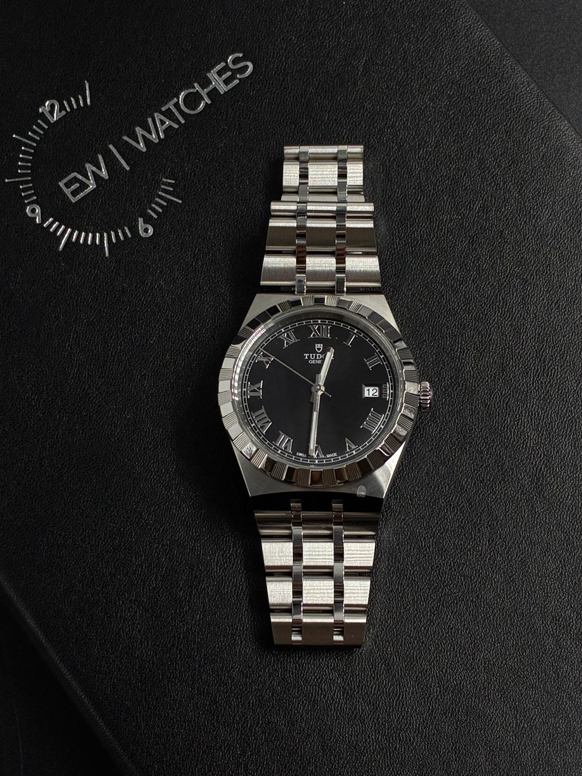 Tudor Royal M28500-0003 Black Roman 38MM
