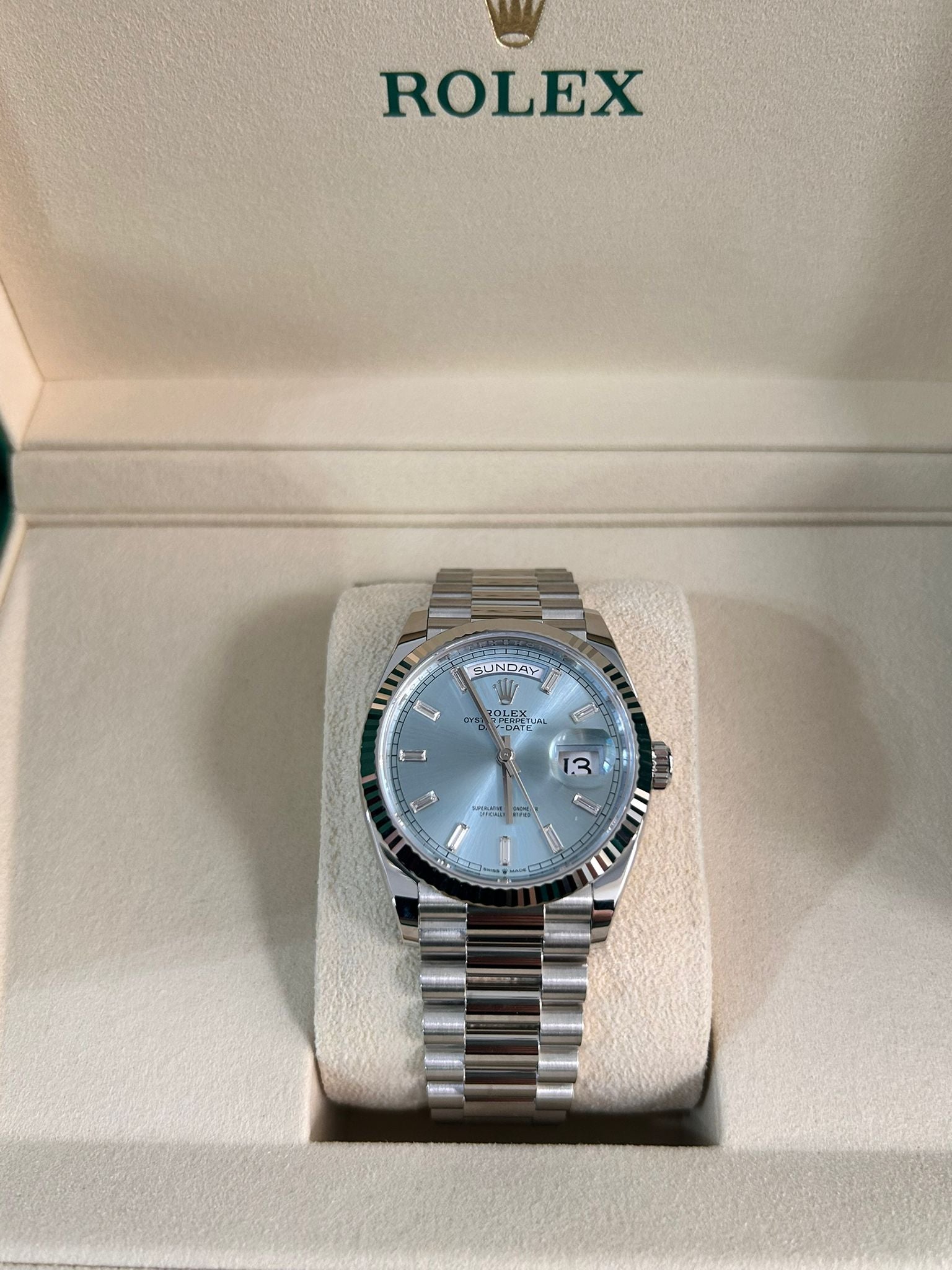 Rolex Day-Date 36 128236 A ICE BLUE