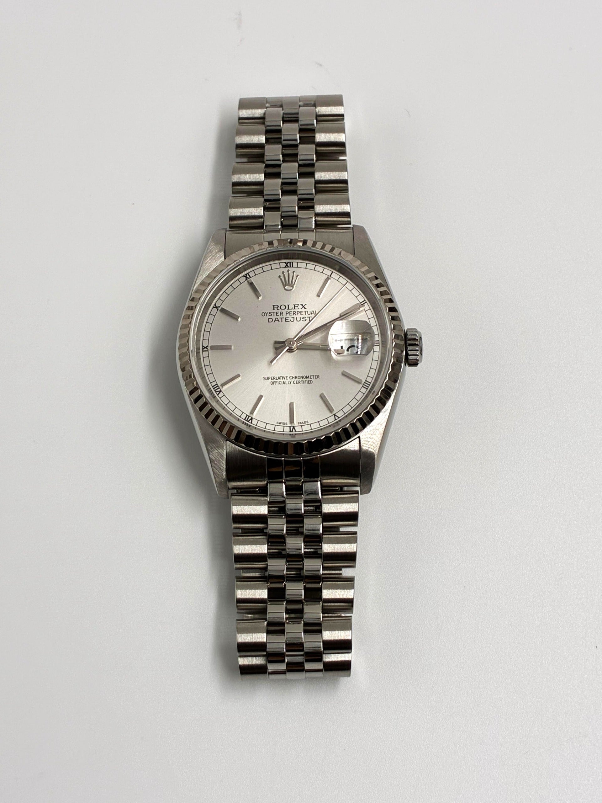 Rolex 16234 Silver Index Jubilee