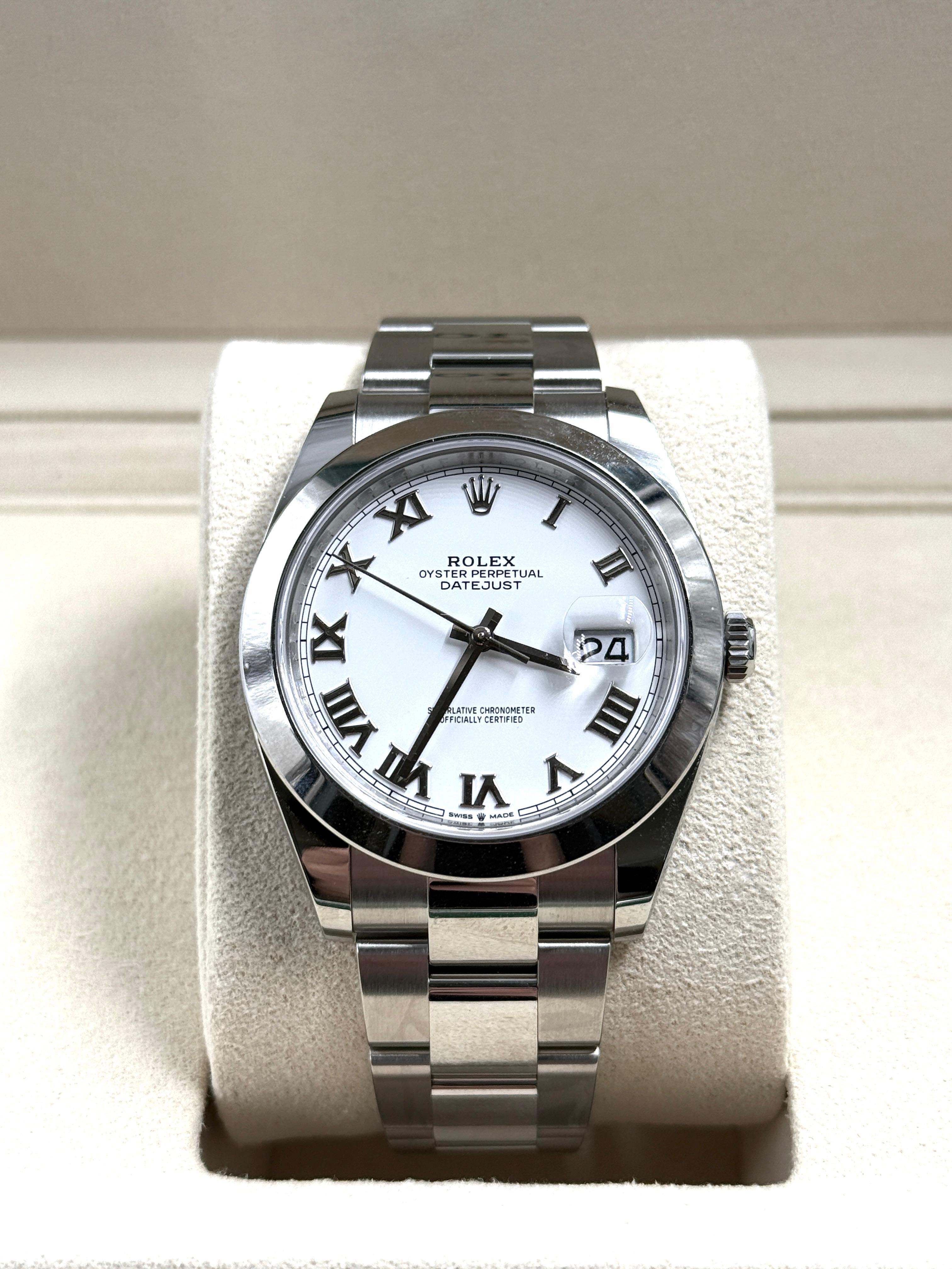 Rolex Datejust 41 126300 White Roman Oyster 2024
