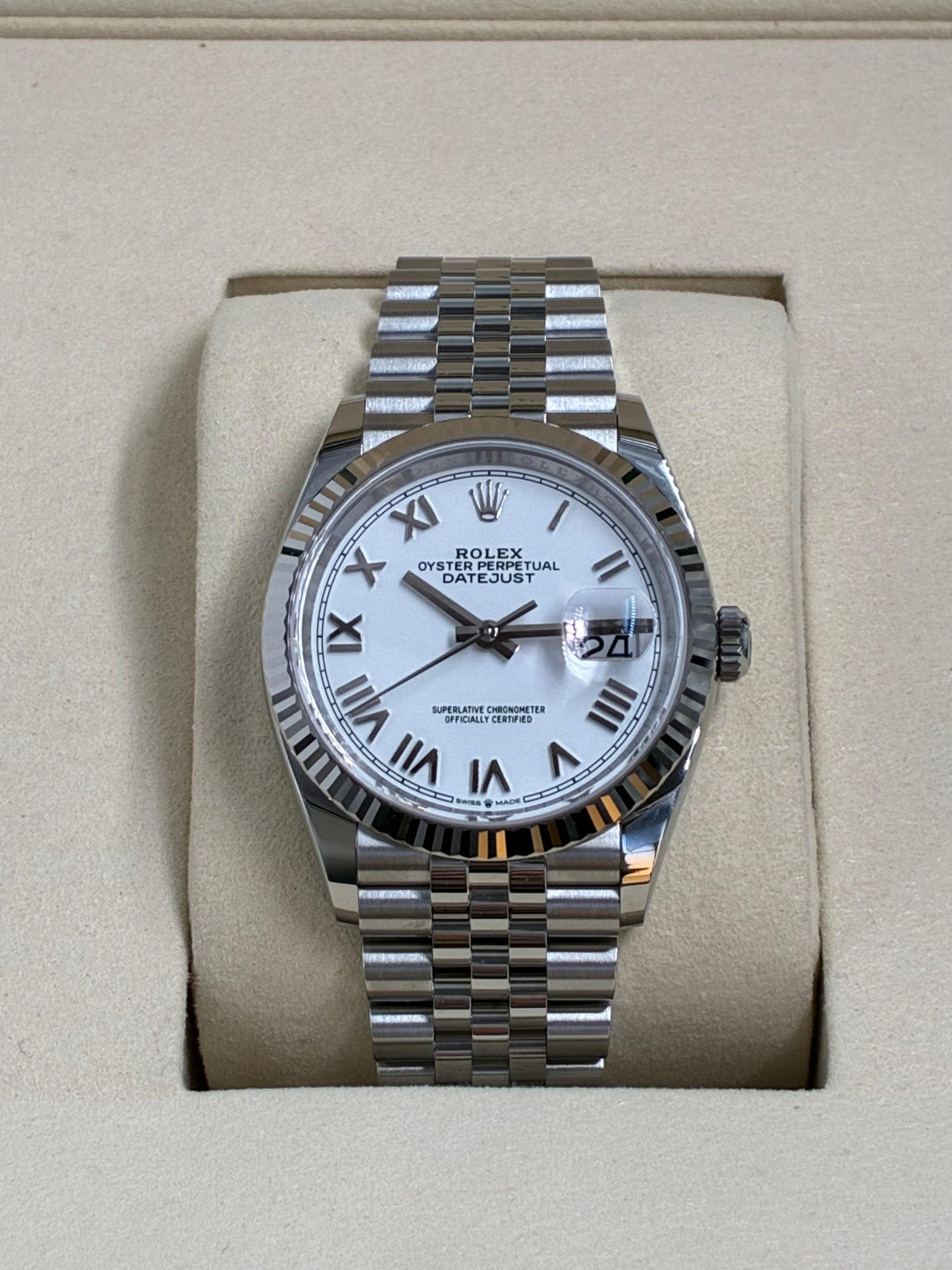 Rolex Datejust 36 126234 White Roman Jubilee 2026