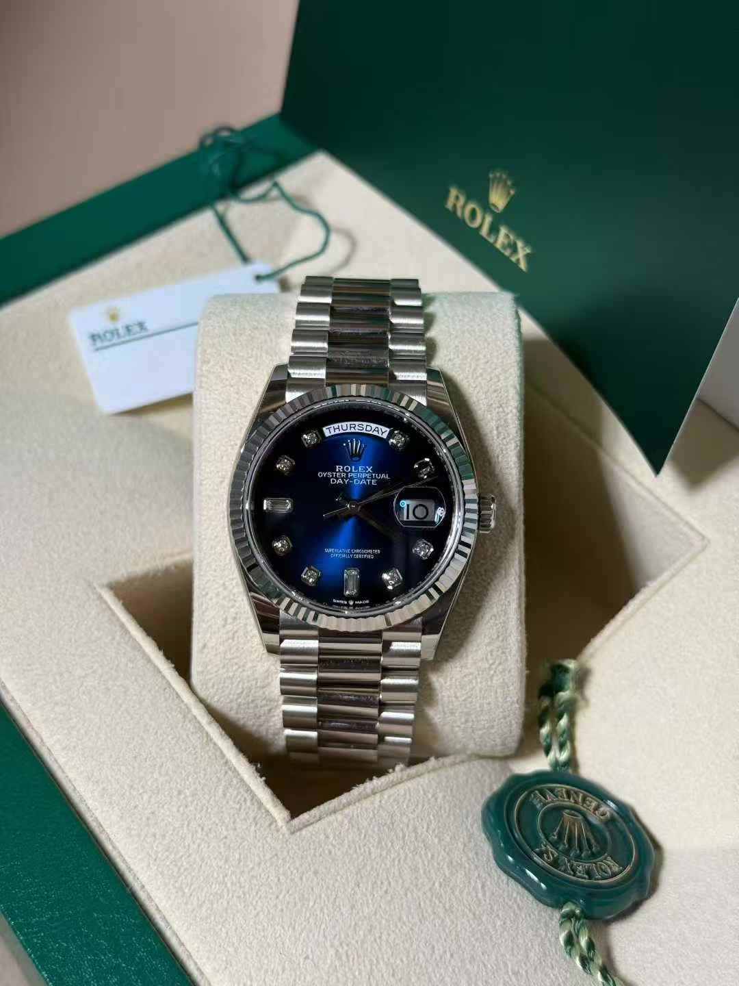 Rolex 128239 blue diamond jubilee 25 links