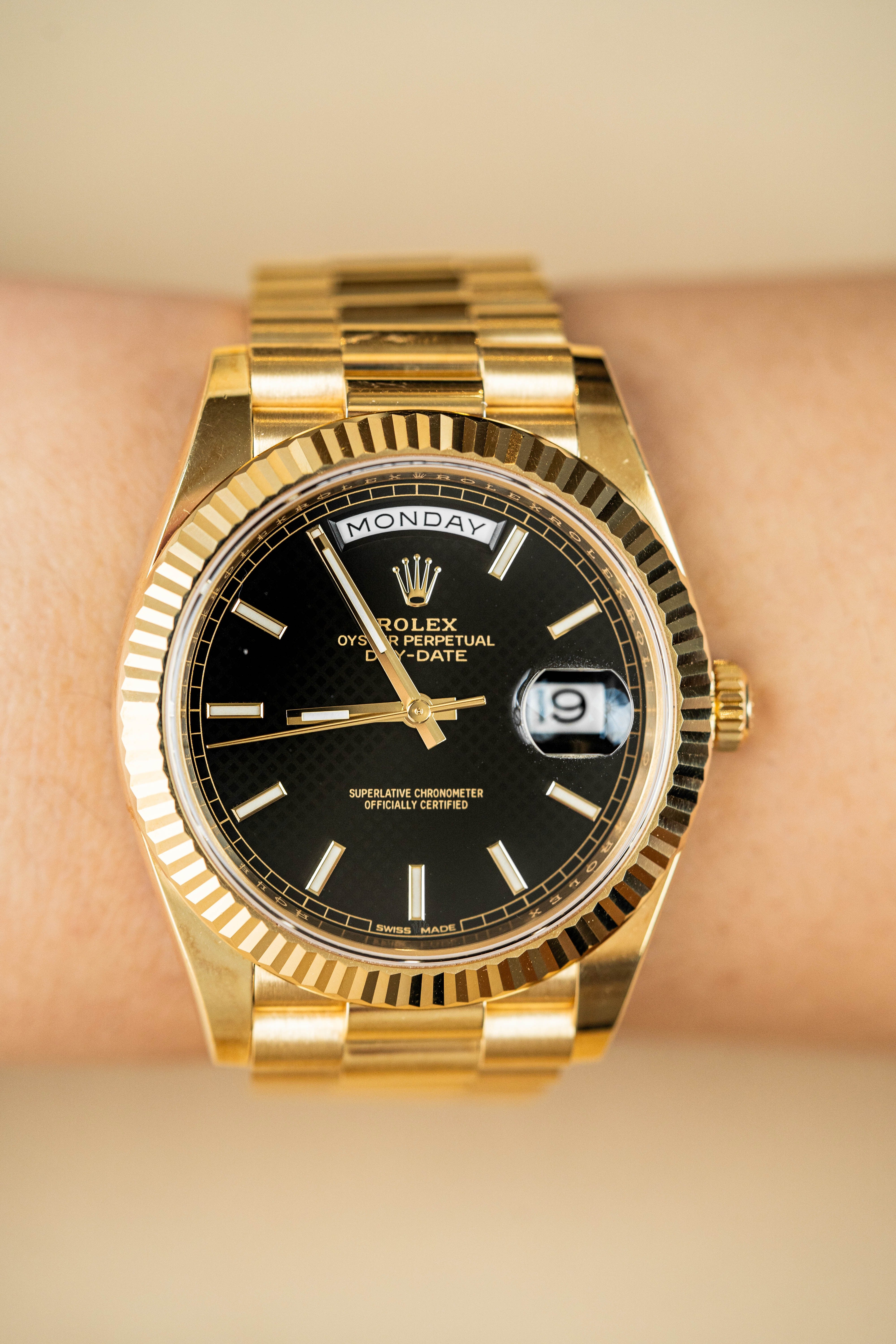 Rolex Day-Date 40 40mm 228238 Black Index 2023 – EW Watches