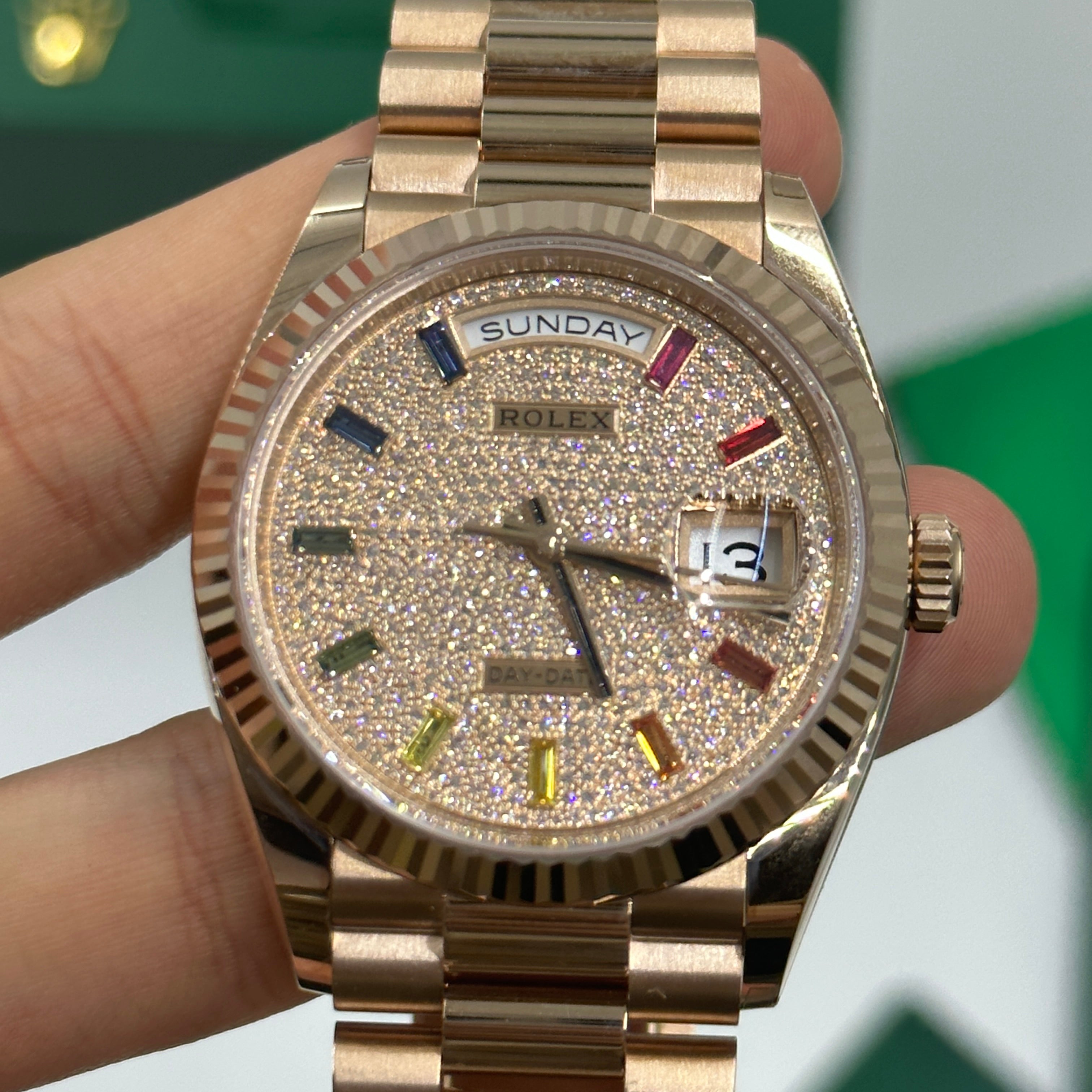 Rolex Day-Date 36 36mm 128235A Pave 2025