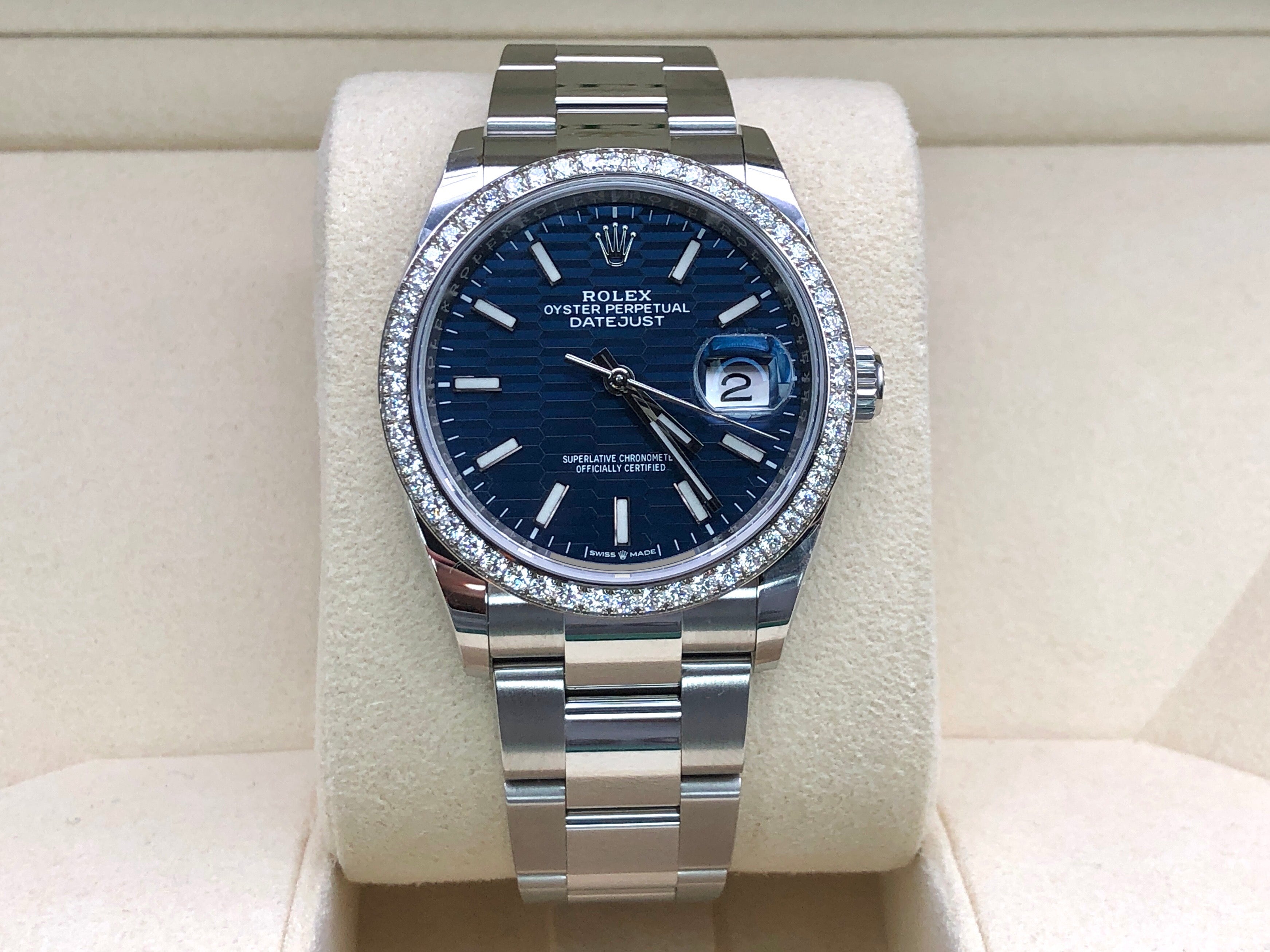 Rolex Datejust 36 126284RBR Fluted Blue Oyster 2021