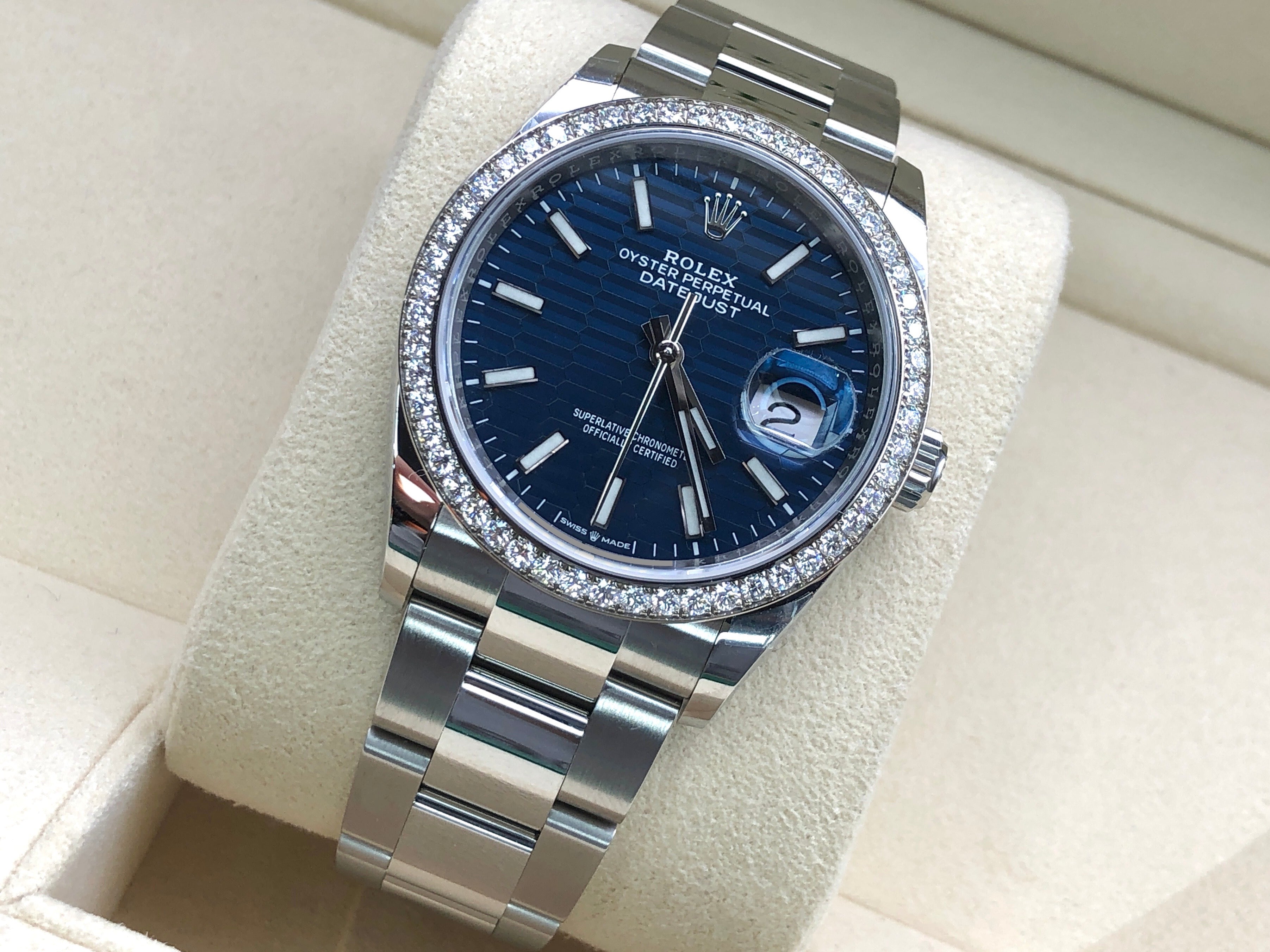 Rolex Datejust 36 126284RBR Fluted Blue Oyster 2021