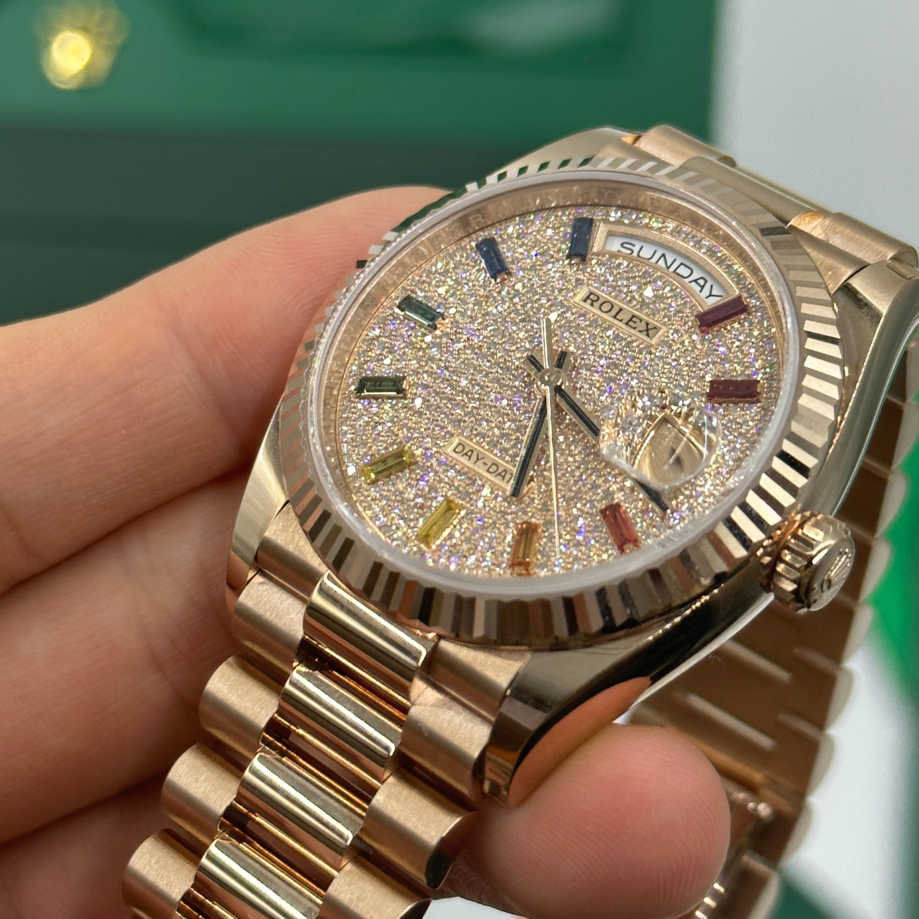 Rolex Day-Date 36 36mm 128235A Pave 2025