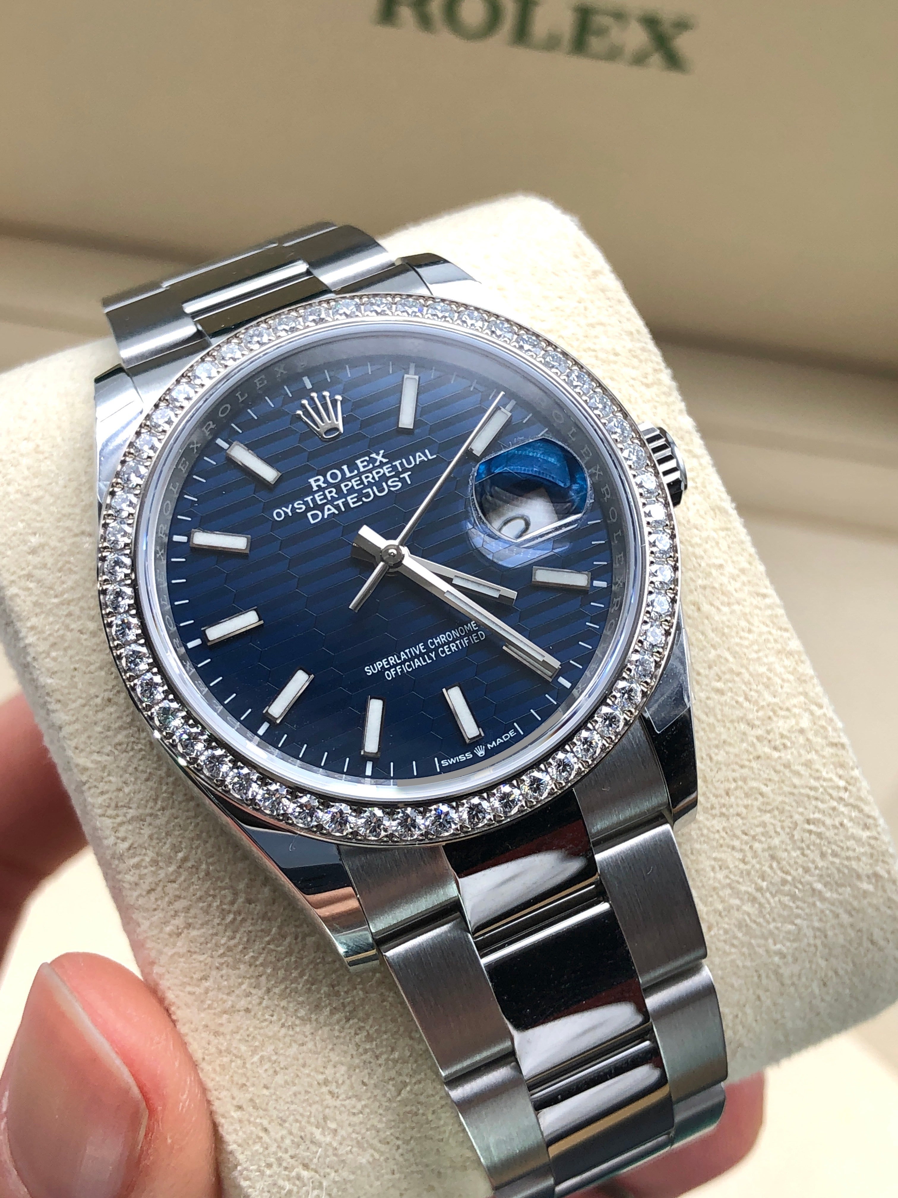 Rolex Datejust 36 126284RBR Fluted Blue Oyster 2021
