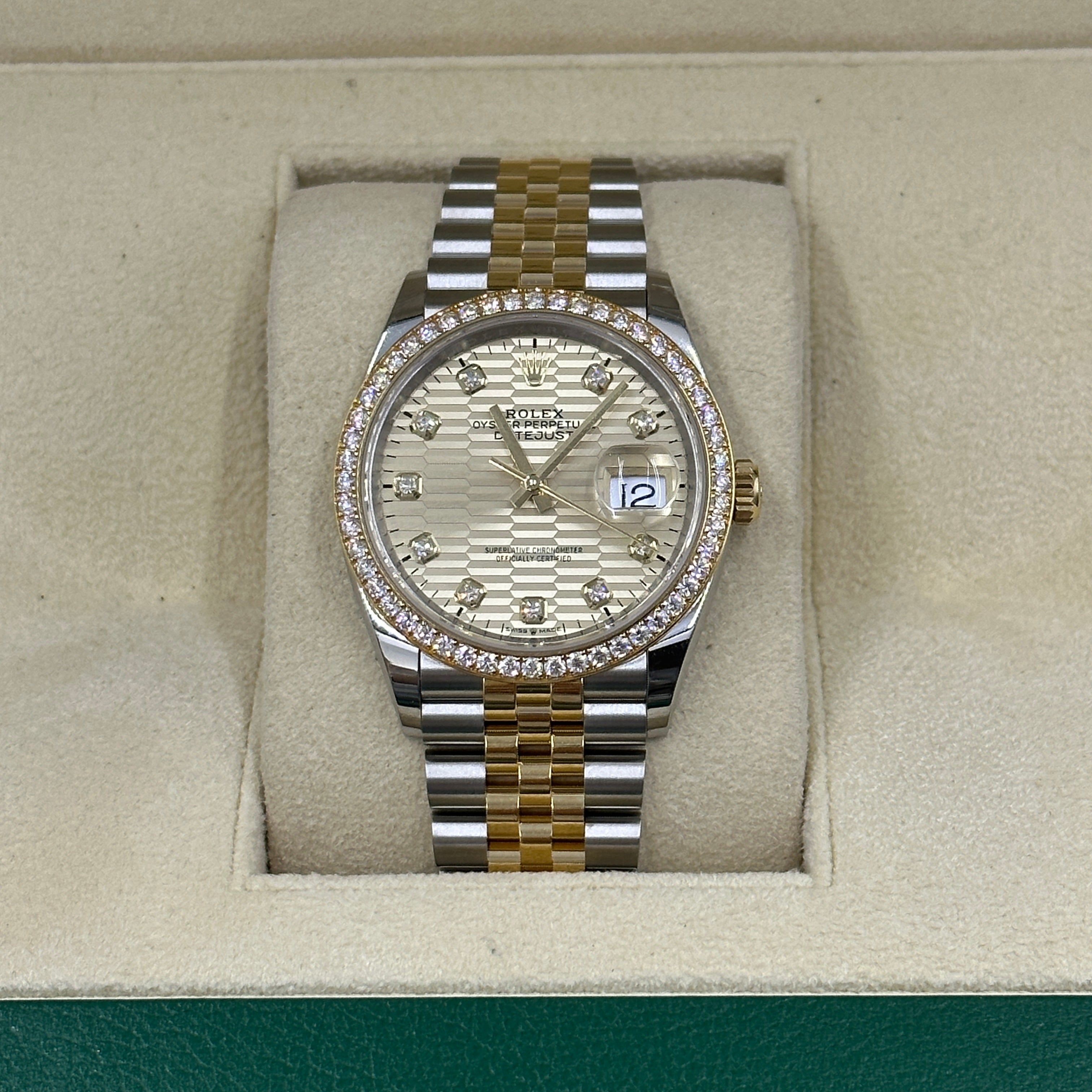Rolex Datejust 36 126283G Champ Fluted Jubilee 2024