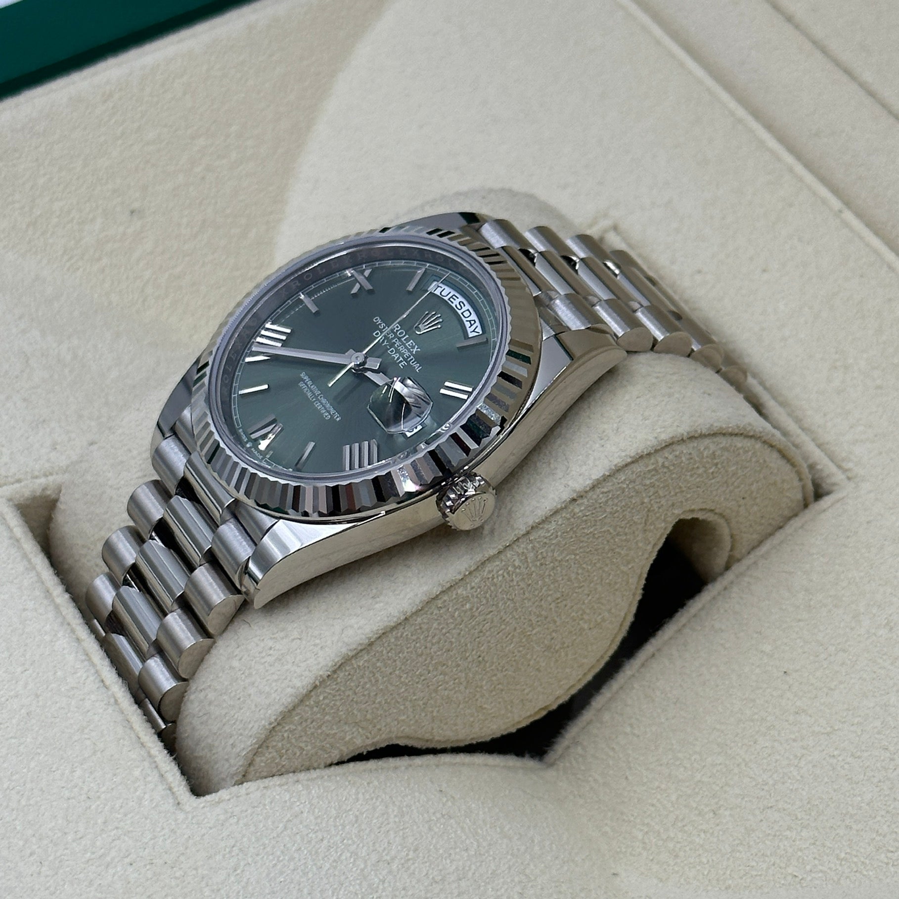 Rolex Day-Date 40 40mm 228239 Green Roman 2024