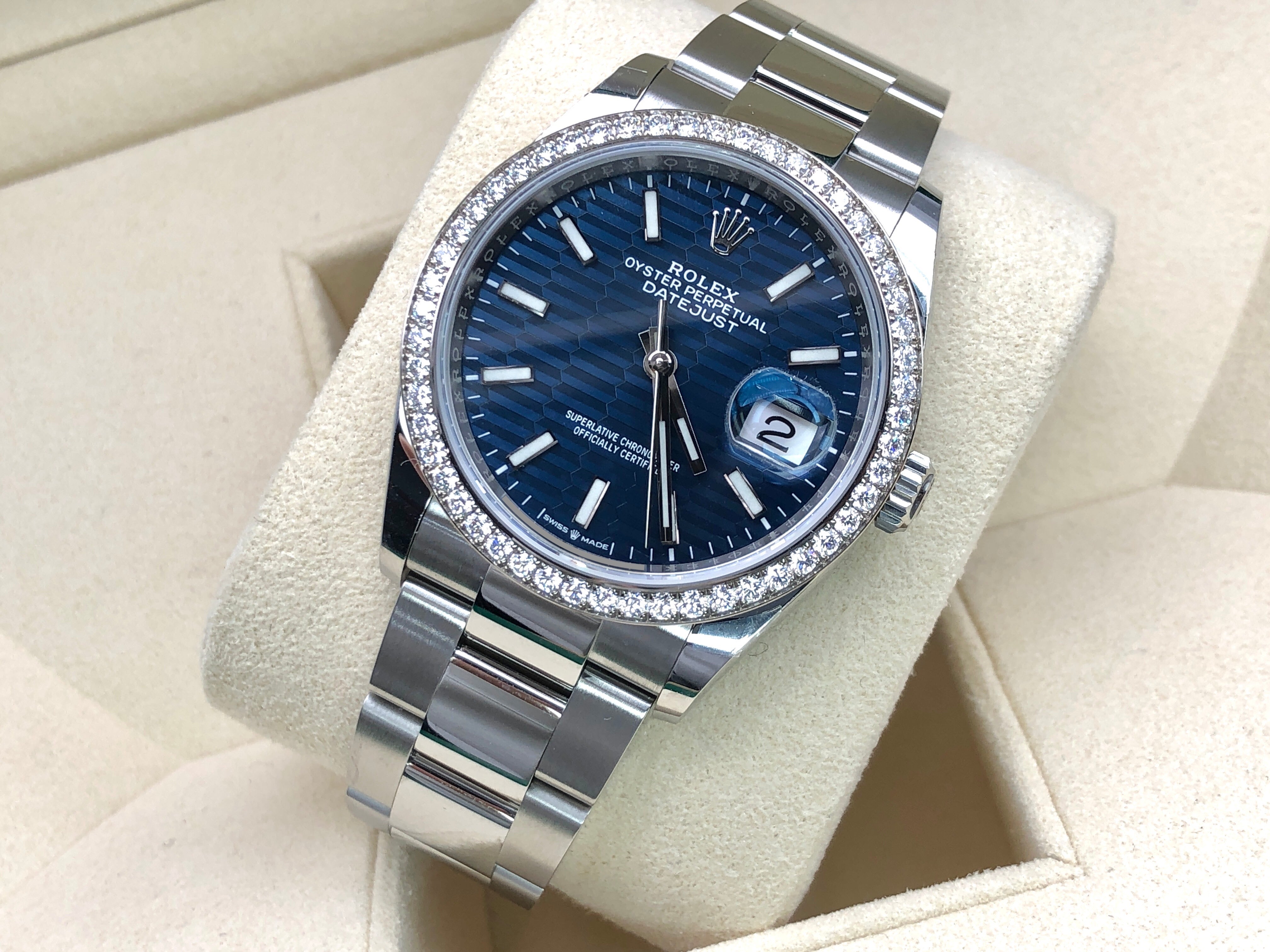 Rolex Datejust 36 126284RBR Fluted Blue Oyster 2021
