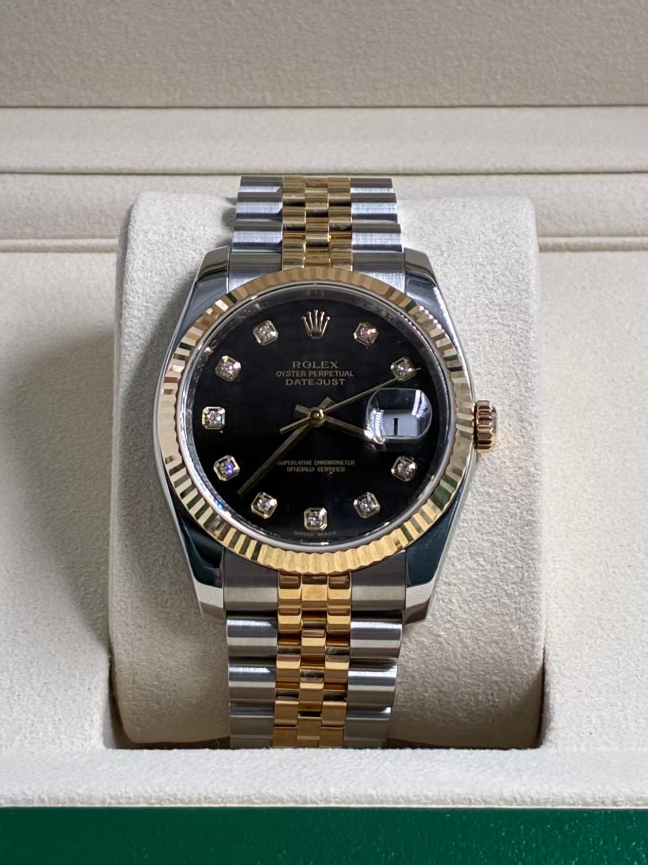 Rolex Datejust 36 116233G BLACK JUB 2009 full set