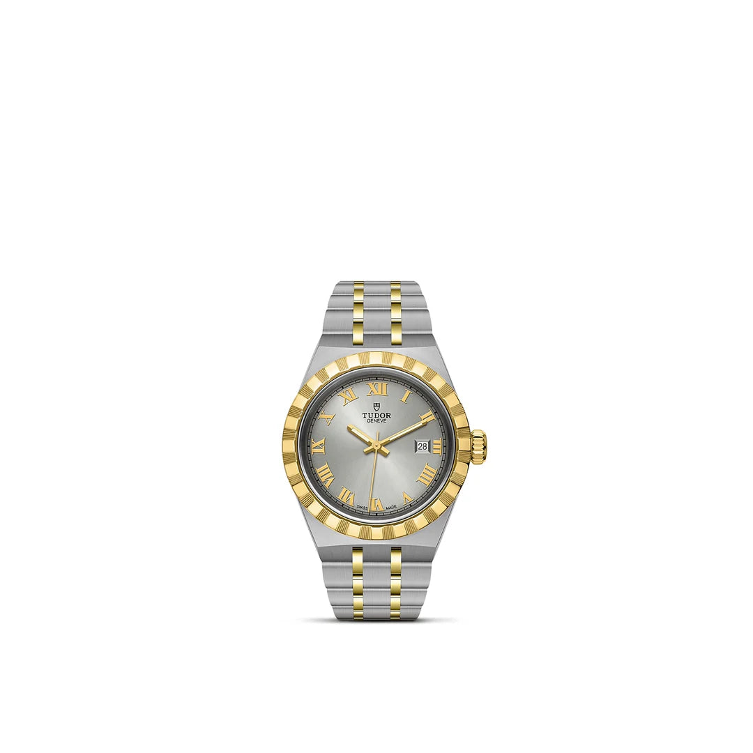 Tudor 28303-0001 Royal Date 28 Stainless Steel / Yellow Gold / Silver - Roman