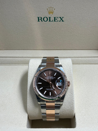 Rolex Datejust 36 126231 Chocolate Index Oyster 2025