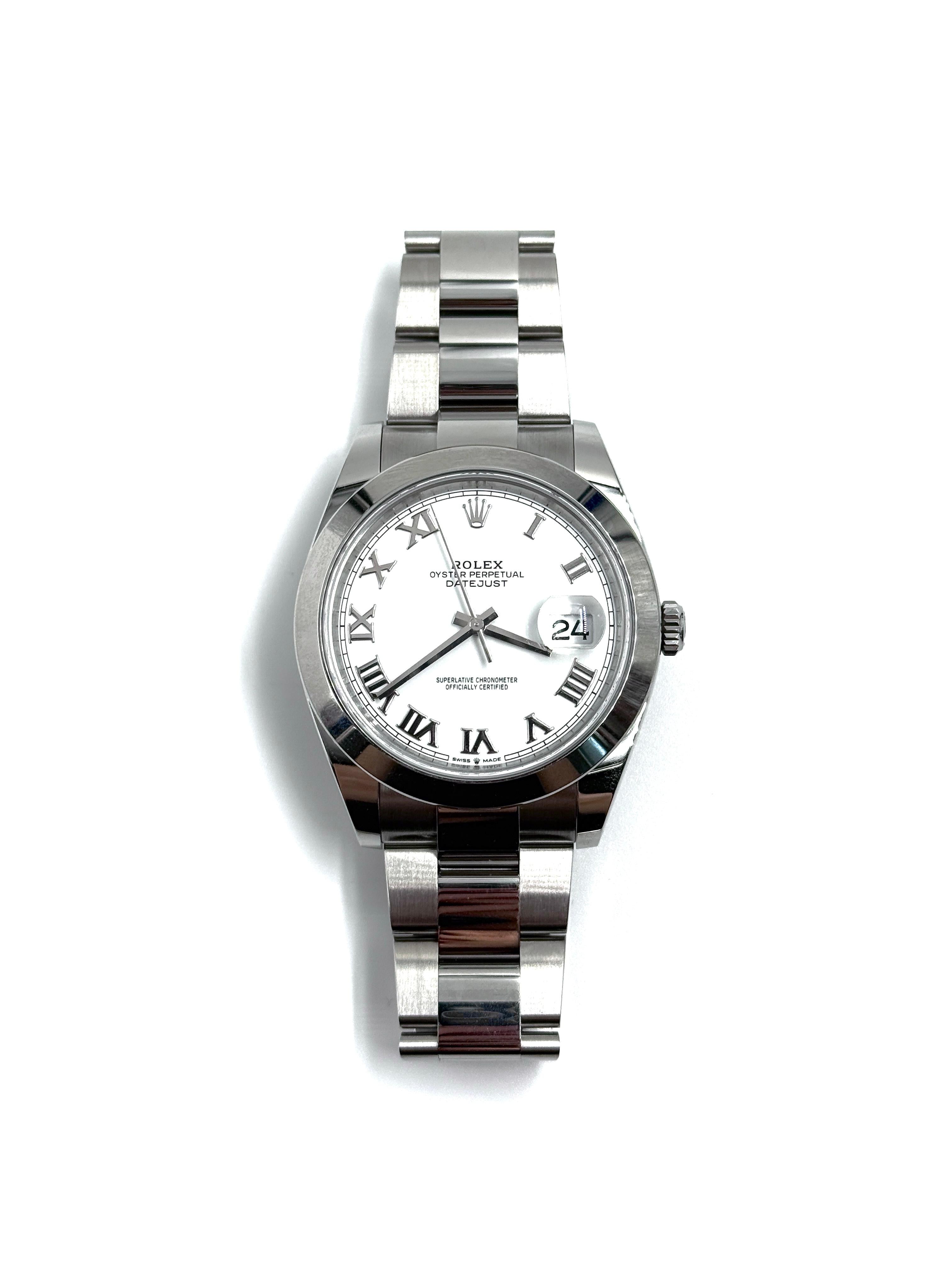 Rolex Datejust 41 126300 White Roman Oyster 2024