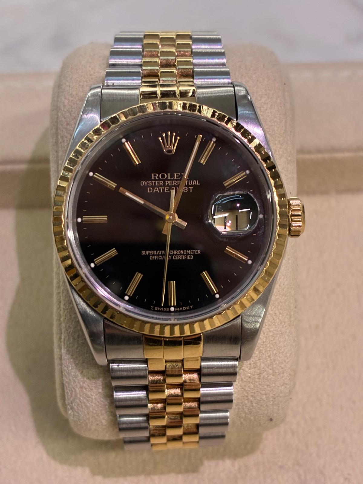 ROLEX 16233 BLACK INDEX JUB