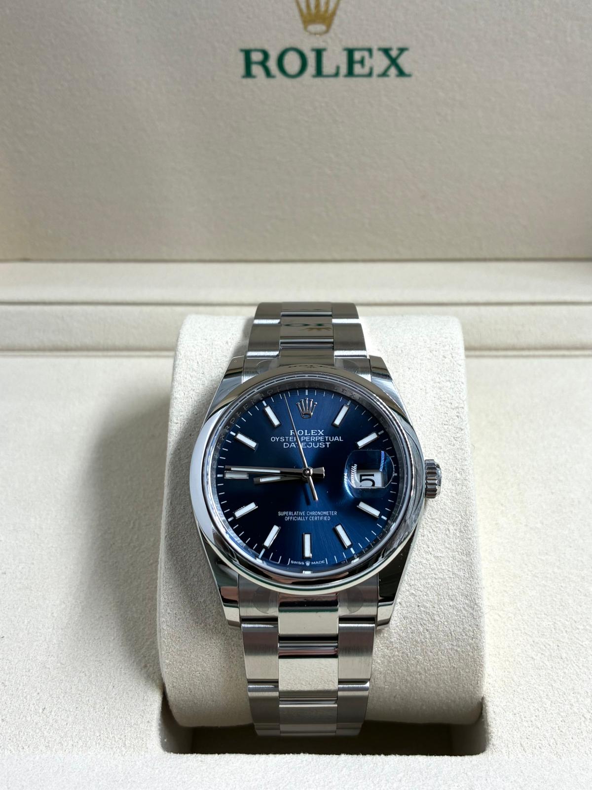 Rolex Datejust 36 126200 Blue Index Dial Oyster 2026