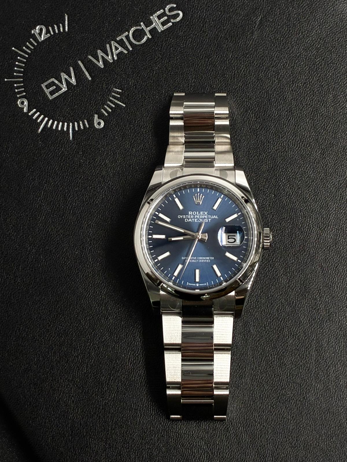 Rolex Datejust 36 126200 Blue Index Dial Oyster 2026