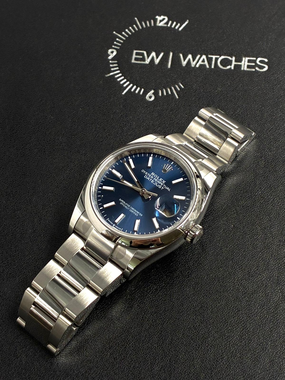 Rolex Datejust 36 126200 Blue Index Dial Oyster 2026