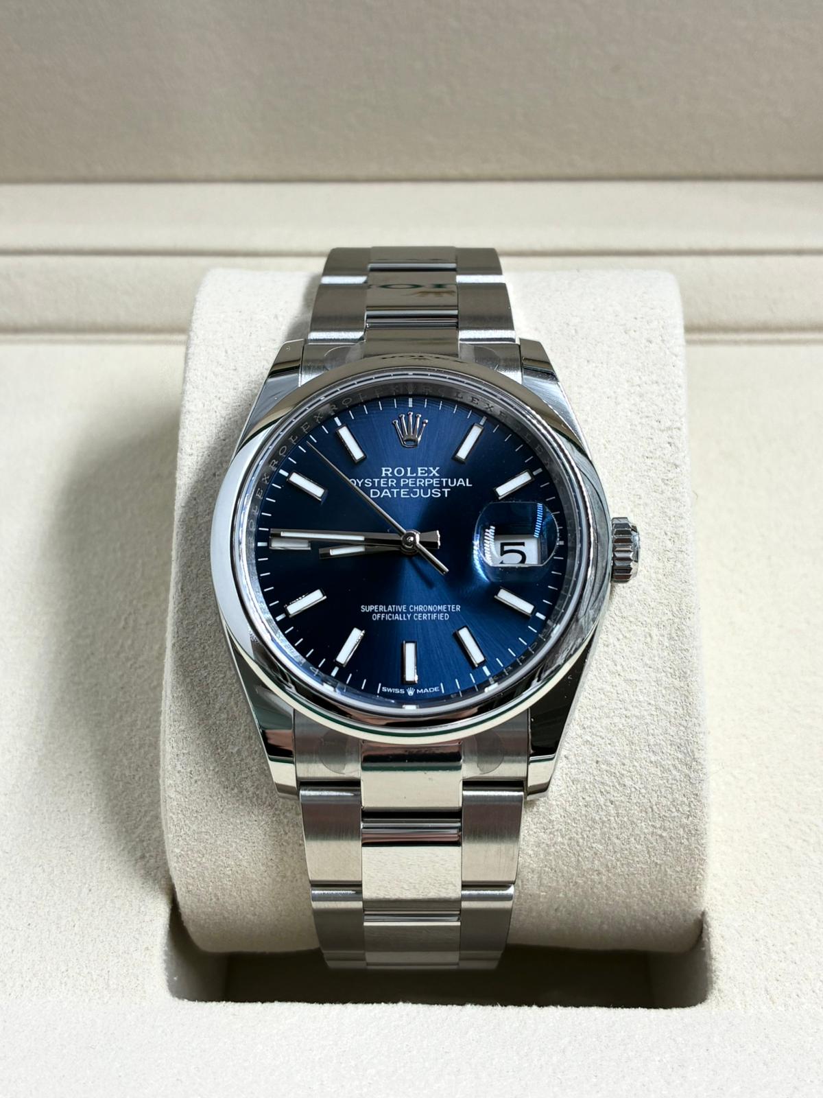 Rolex Datejust 36 126200 Blue Index Dial Oyster 2026