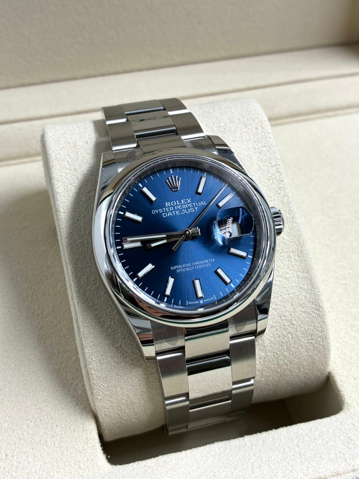 Rolex Datejust 36 126200 Blue Index Dial Oyster 2026