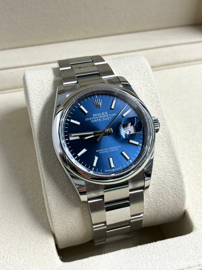 Rolex Datejust 36 126200 Blue Index Dial Oyster 2026