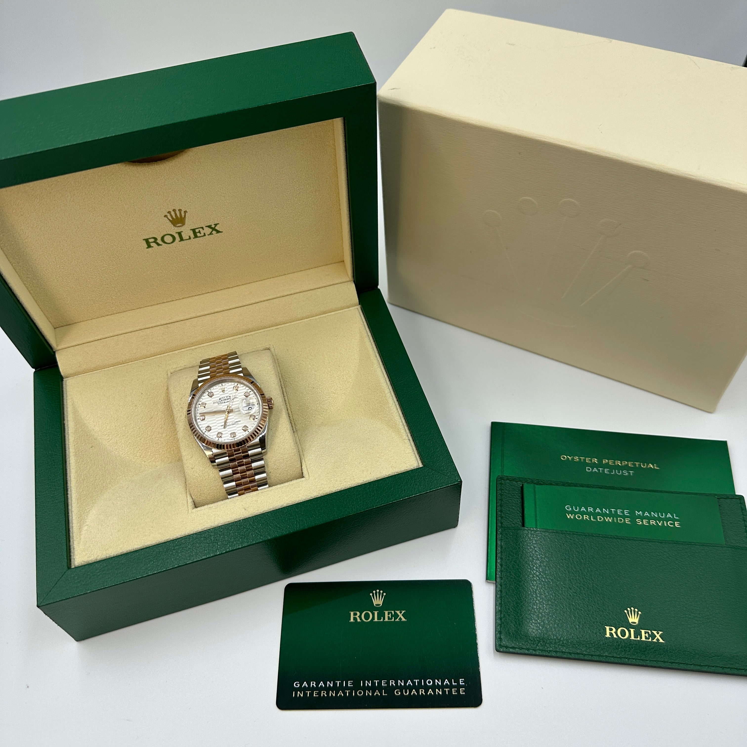 Rolex Datejust 36 126231G Silver Fluted Jubilee 2024