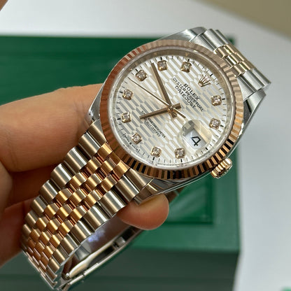 Rolex Datejust 36 126231G Silver Fluted Jubilee 2024