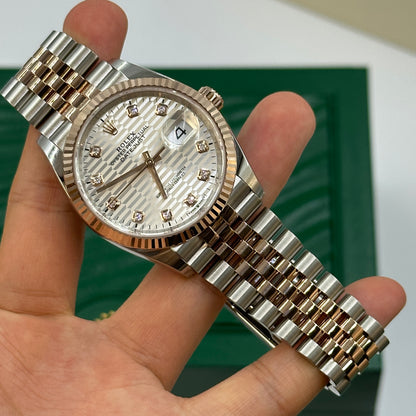 Rolex Datejust 36 126231G Silver Fluted Jubilee 2024