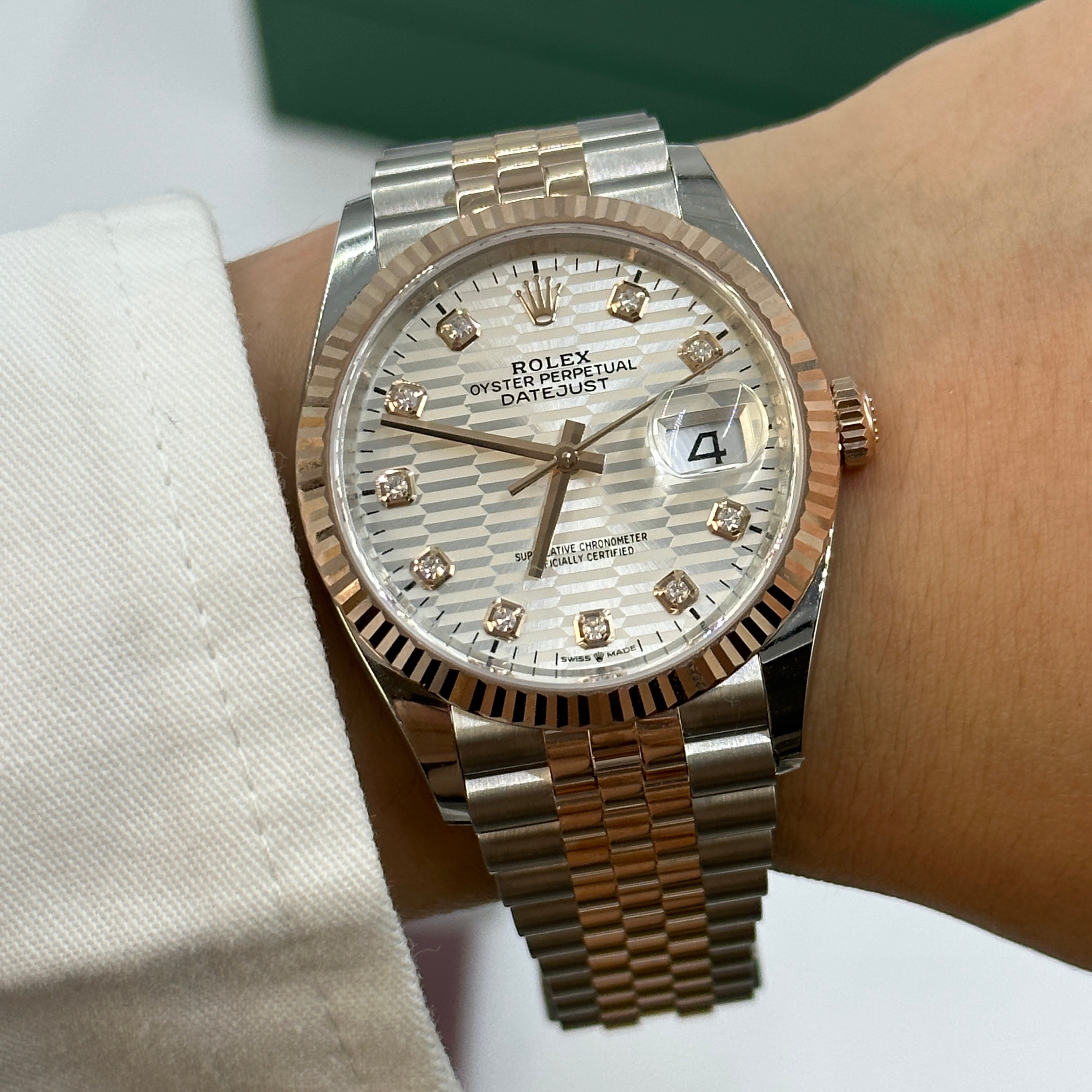Rolex Datejust 36 126231G Silver Fluted Jubilee 2024