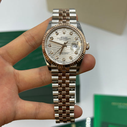 Rolex Datejust 36 126231G Silver Fluted Jubilee 2024