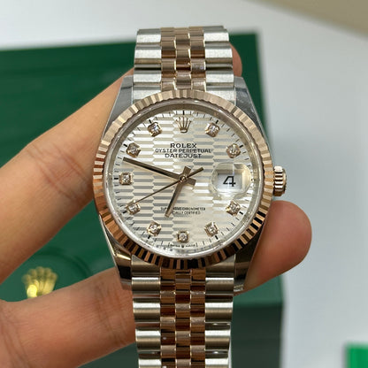 Rolex Datejust 36 126231G Silver Fluted Jubilee 2024