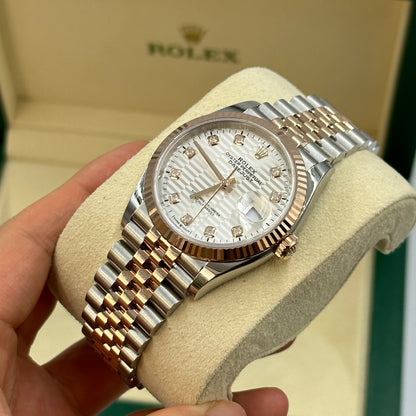 Rolex Datejust 36 126231G Silver Fluted Jubilee 2024