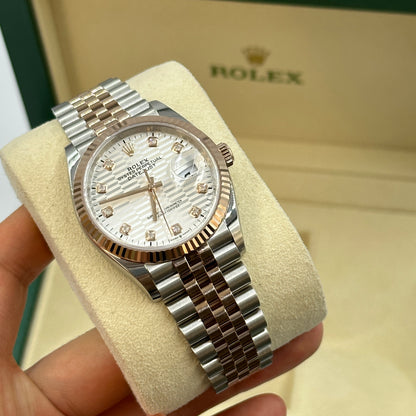 Rolex Datejust 36 126231G Silver Fluted Jubilee 2024