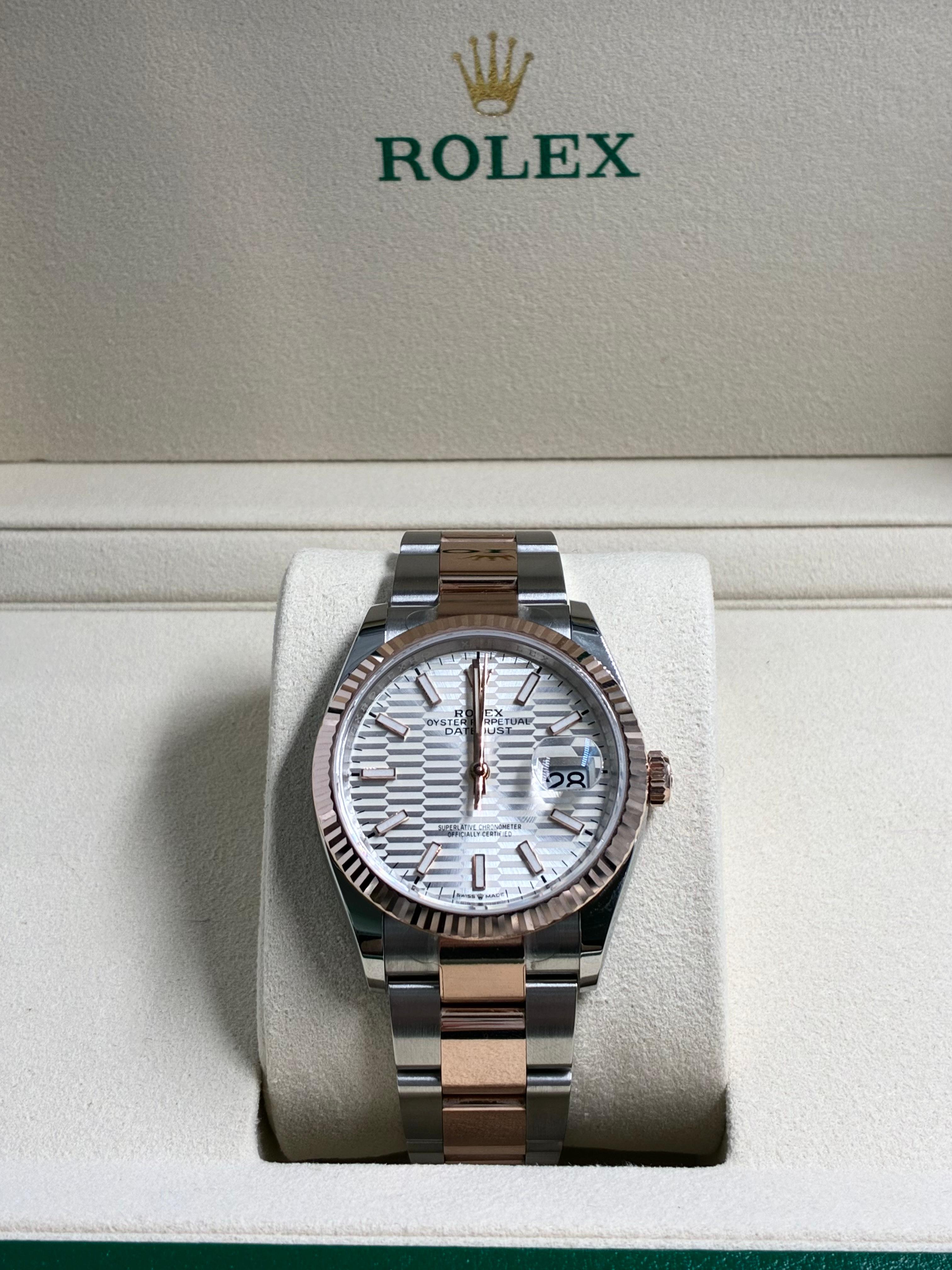 Rolex Datejust 36 126231 Silver Index Fluted Oyster 2024