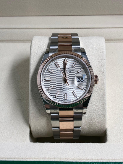 Rolex Datejust 36 126231 Silver Index Fluted Oyster 2024