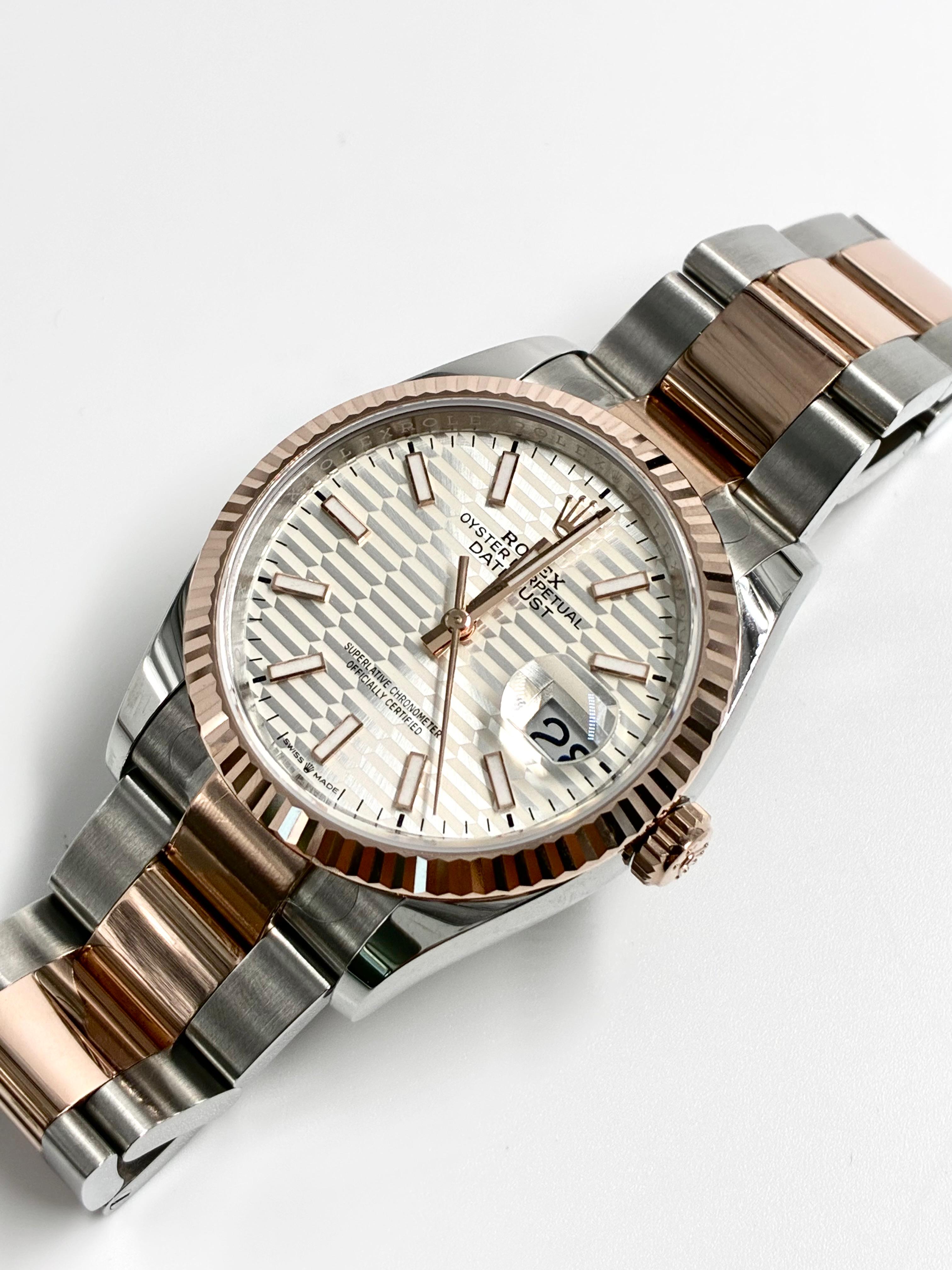 Rolex Datejust 36 126231 Silver Index Fluted Oyster 2024